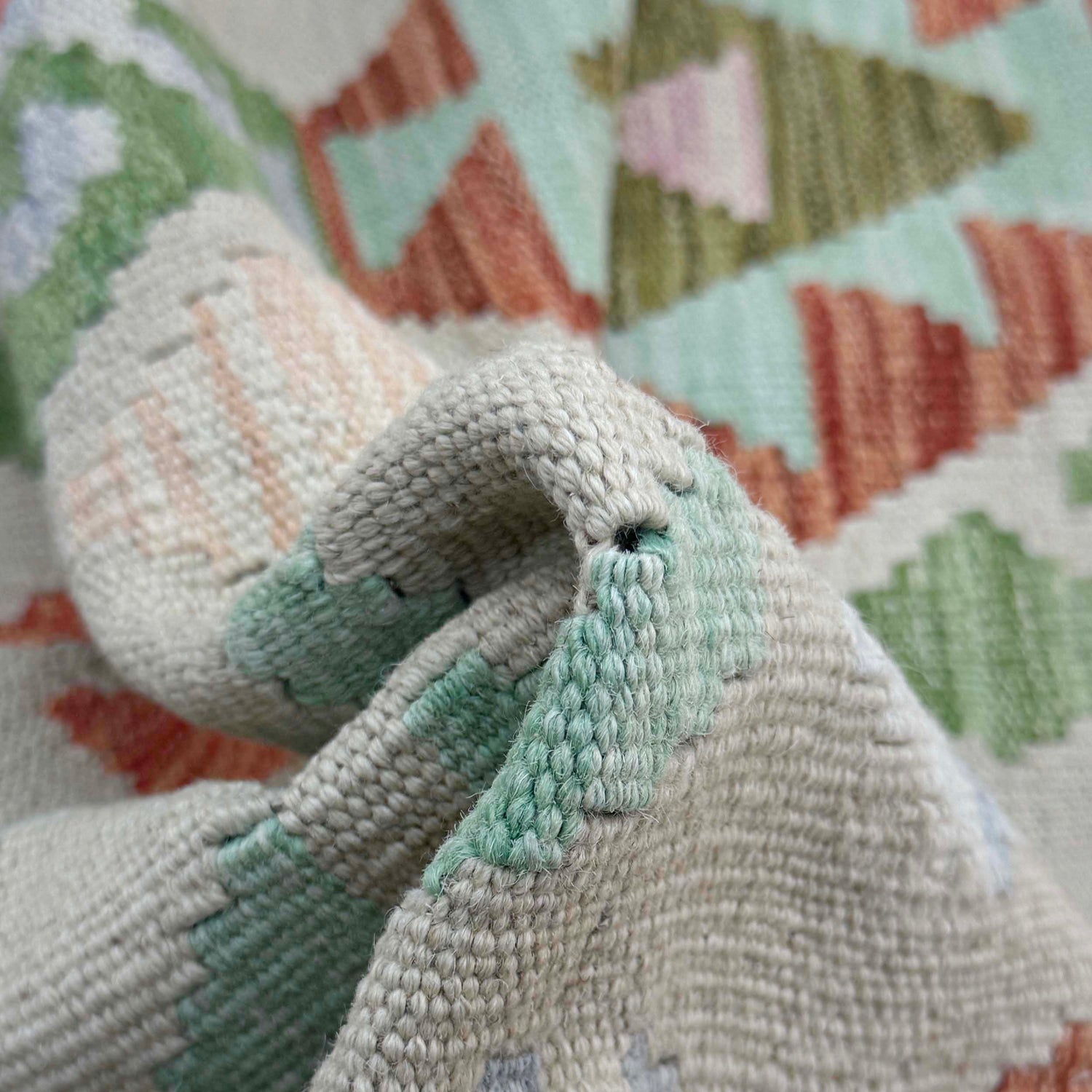 Handmade Vegetable Kelim 8' 0" x 9' 9" (ft) - No. R38780