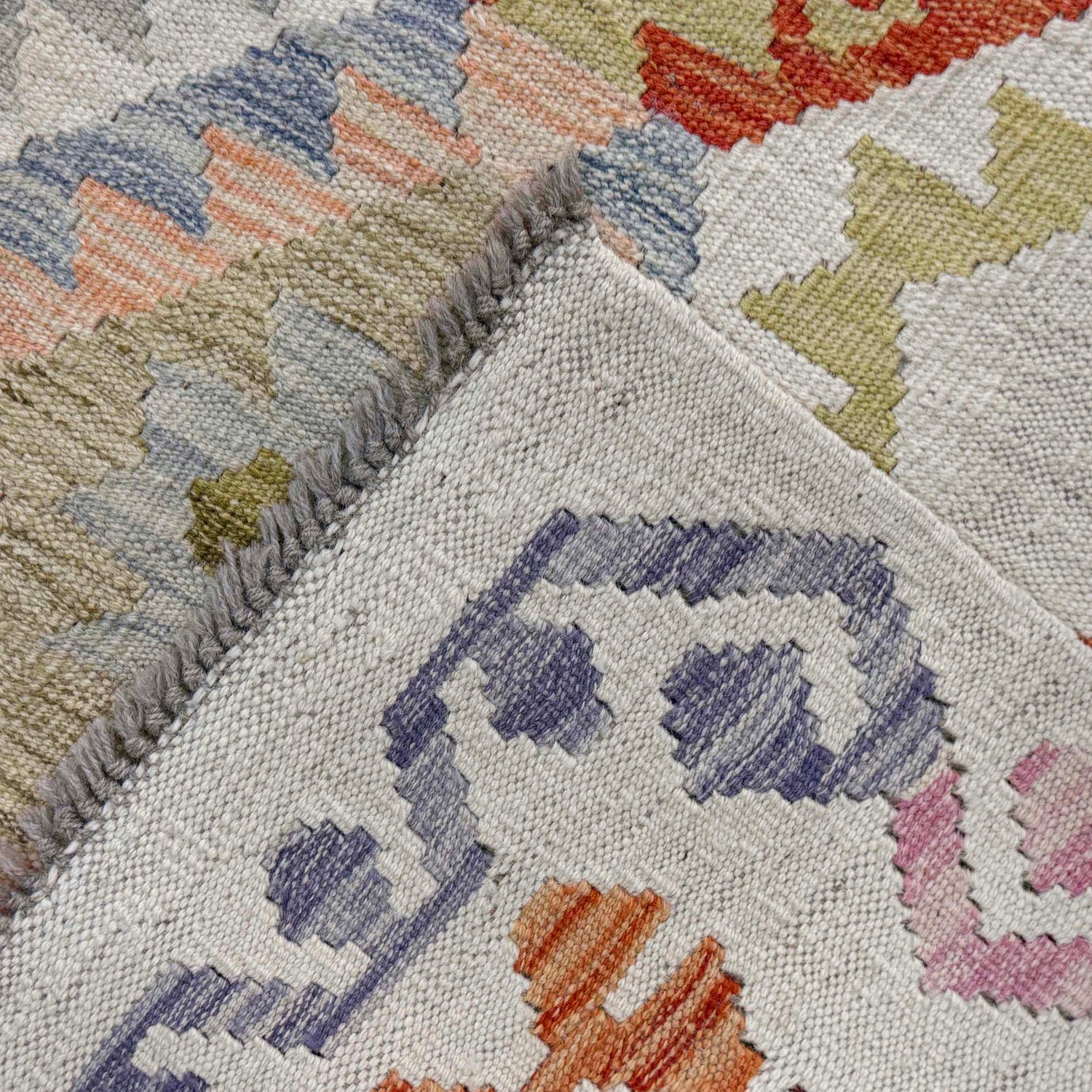 Handmade Vegetable Kilim 8' 10" x 9' 3" (ft) - No. R38782