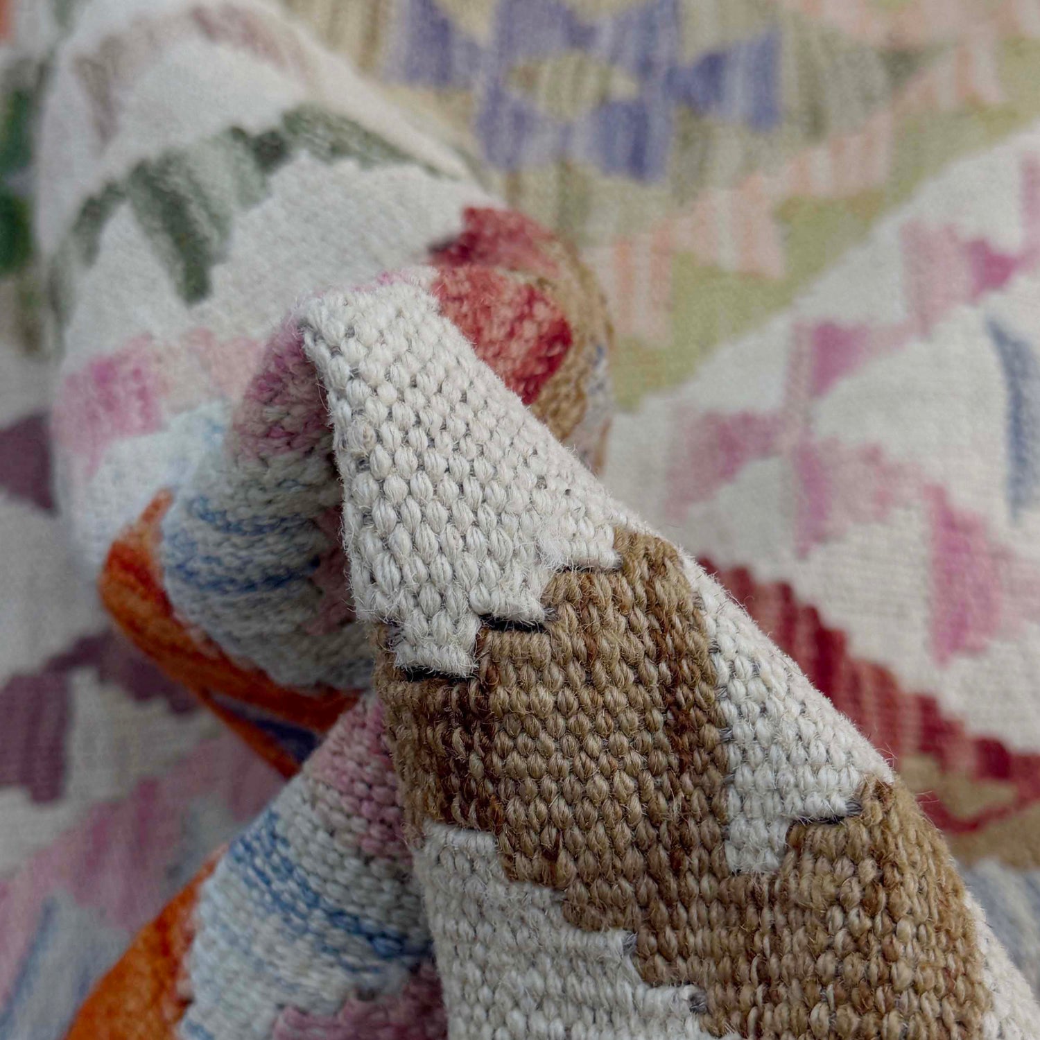 Handmade Vegetable Kilim 8' 10" x 9' 3" (ft) - No. R38782