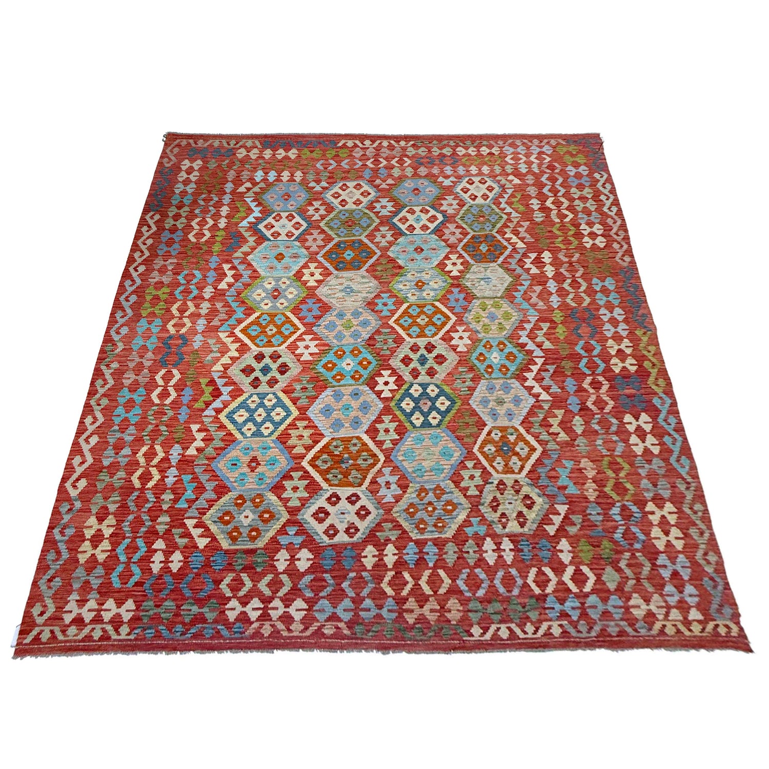Handmade Vegetable Kilim 8' 0" x 10' 0" (ft) - No. R38783