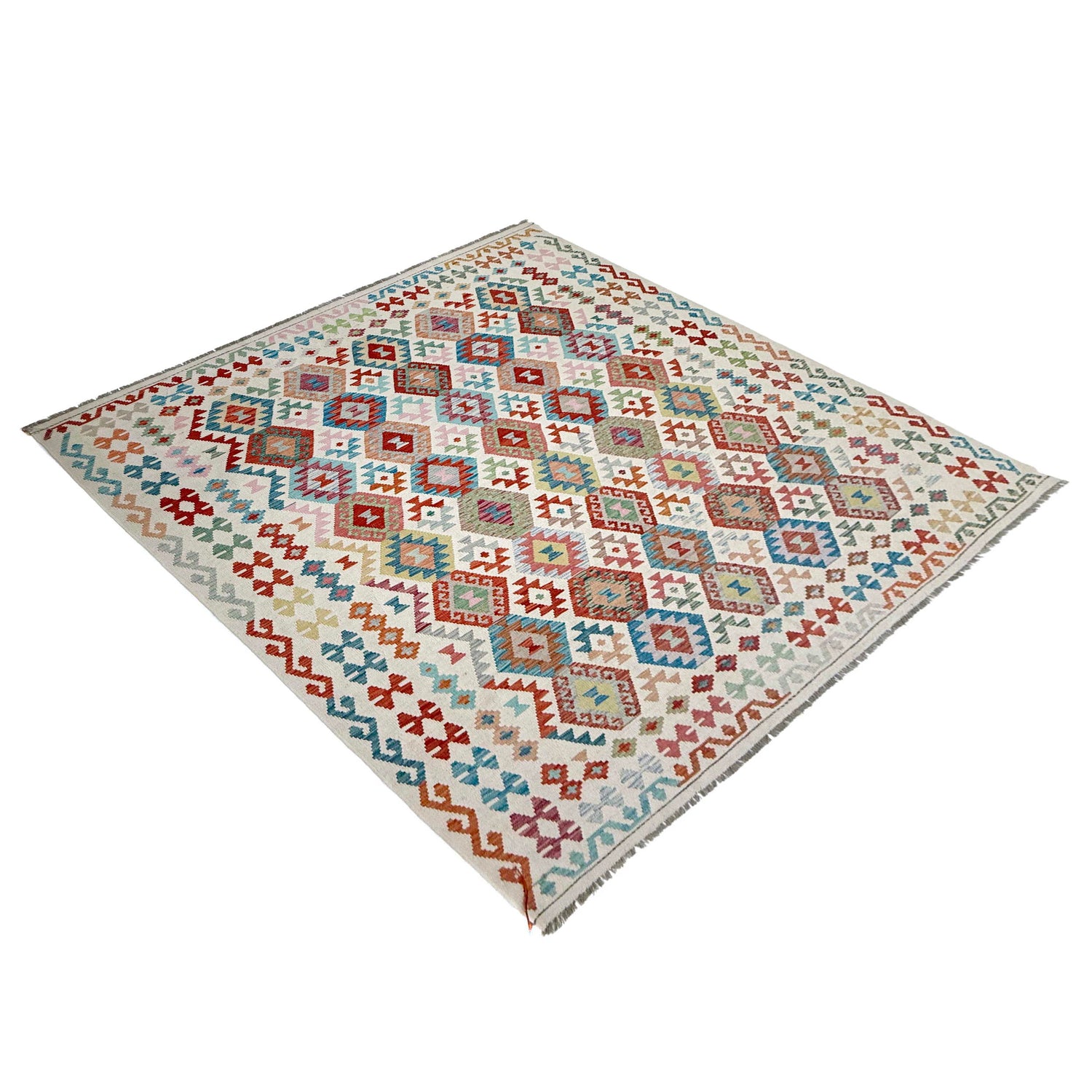 Handmade Vegetable Kilim 8' 4" x 9' 10" (ft) - No. R38784