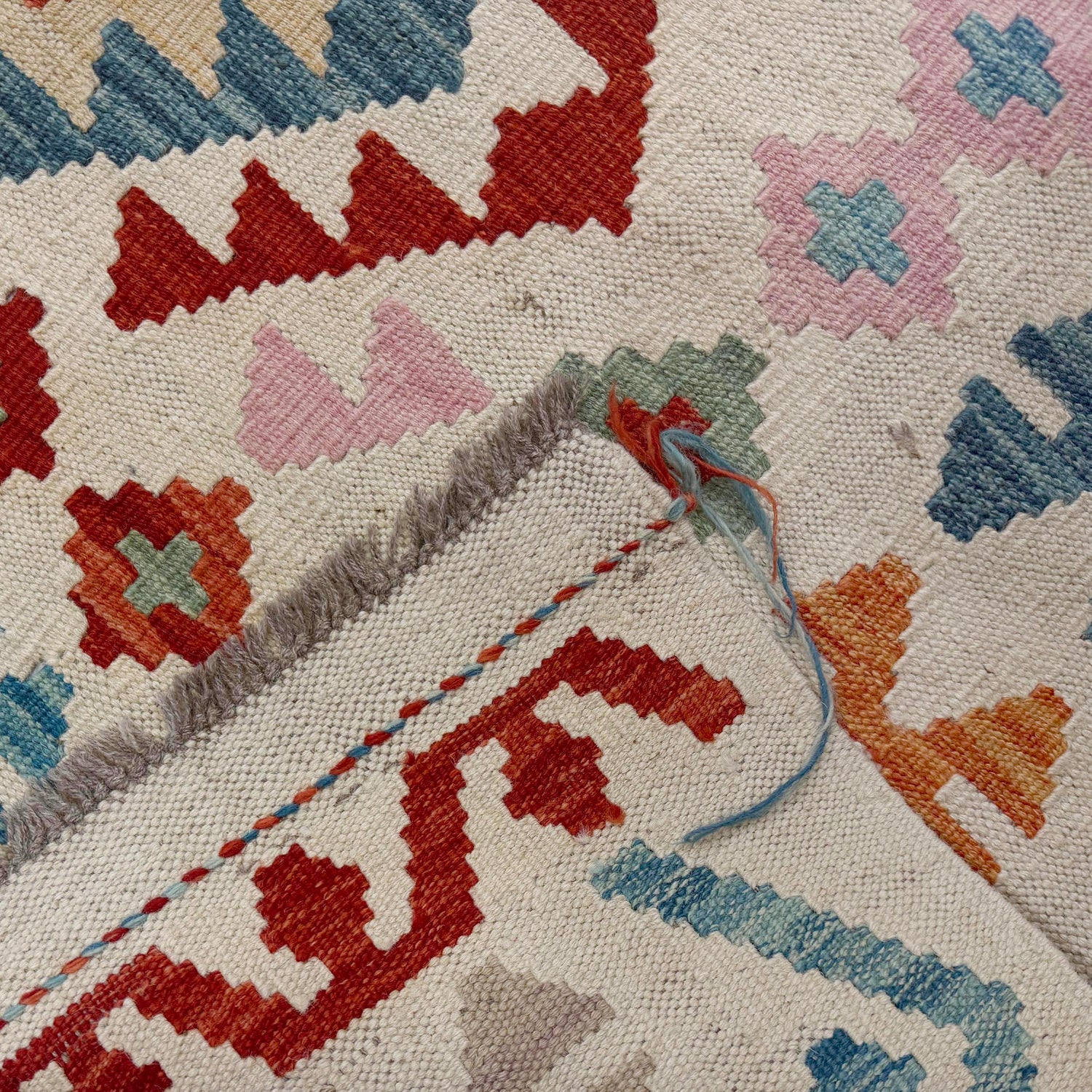 Handmade Vegetable Kilim 8' 4" x 9' 10" (ft) - No. R38784