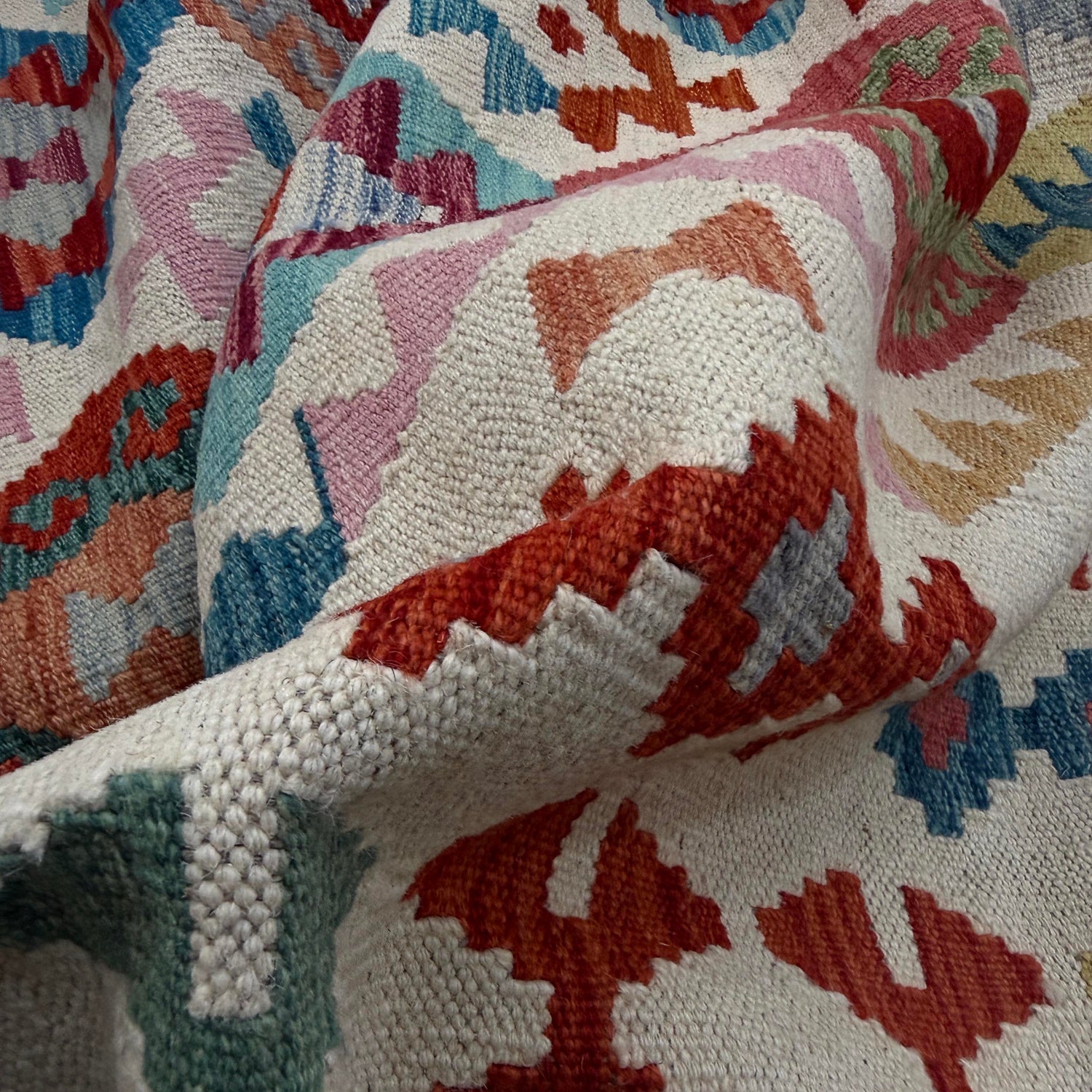 Handmade Vegetable Kilim 8' 4" x 9' 10" (ft) - No. R38784