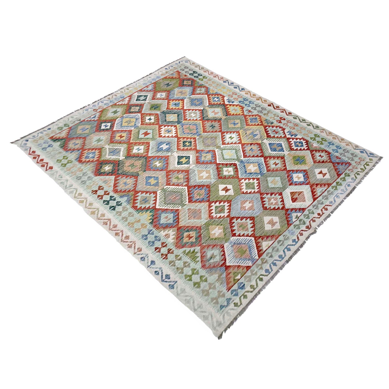 Handmade Vegetable Kelim 8' 0" x 9' 11" (ft) - No. R38785