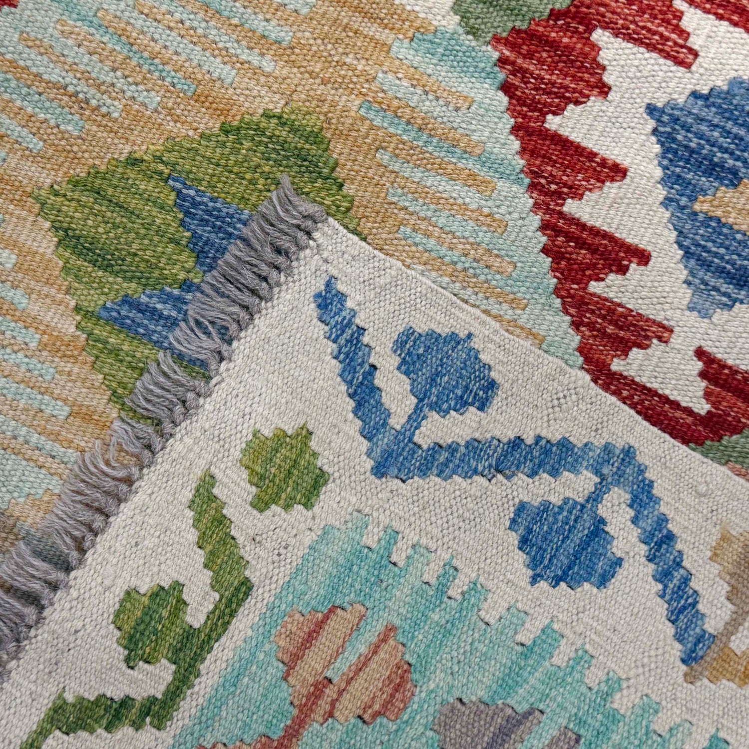 Handmade Vegetable Kelim 8' 0" x 9' 11" (ft) - No. R38785