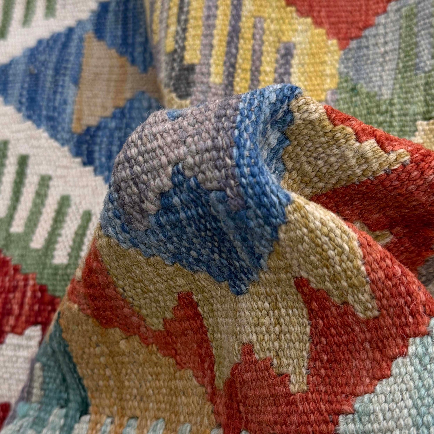 Handmade Vegetable Kelim 8' 0" x 9' 11" (ft) - No. R38785