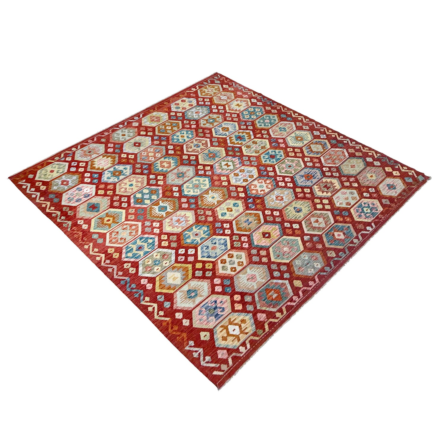Handmade Vegetable Kilim 8' 2" x 11' 2" (ft) - No. R38786
