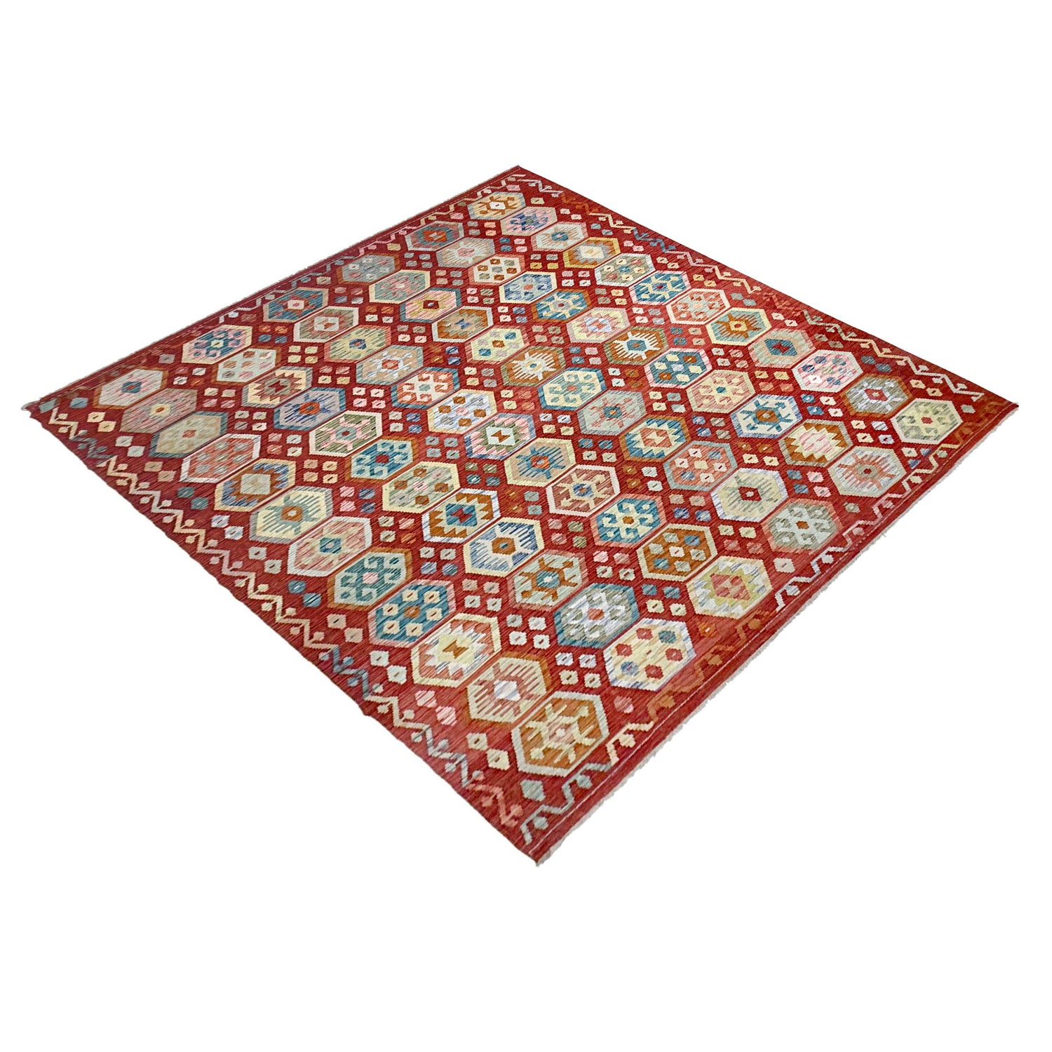 Handmade Vegetable Kilim 8' 2" x 11' 2" (ft) - No. R38786