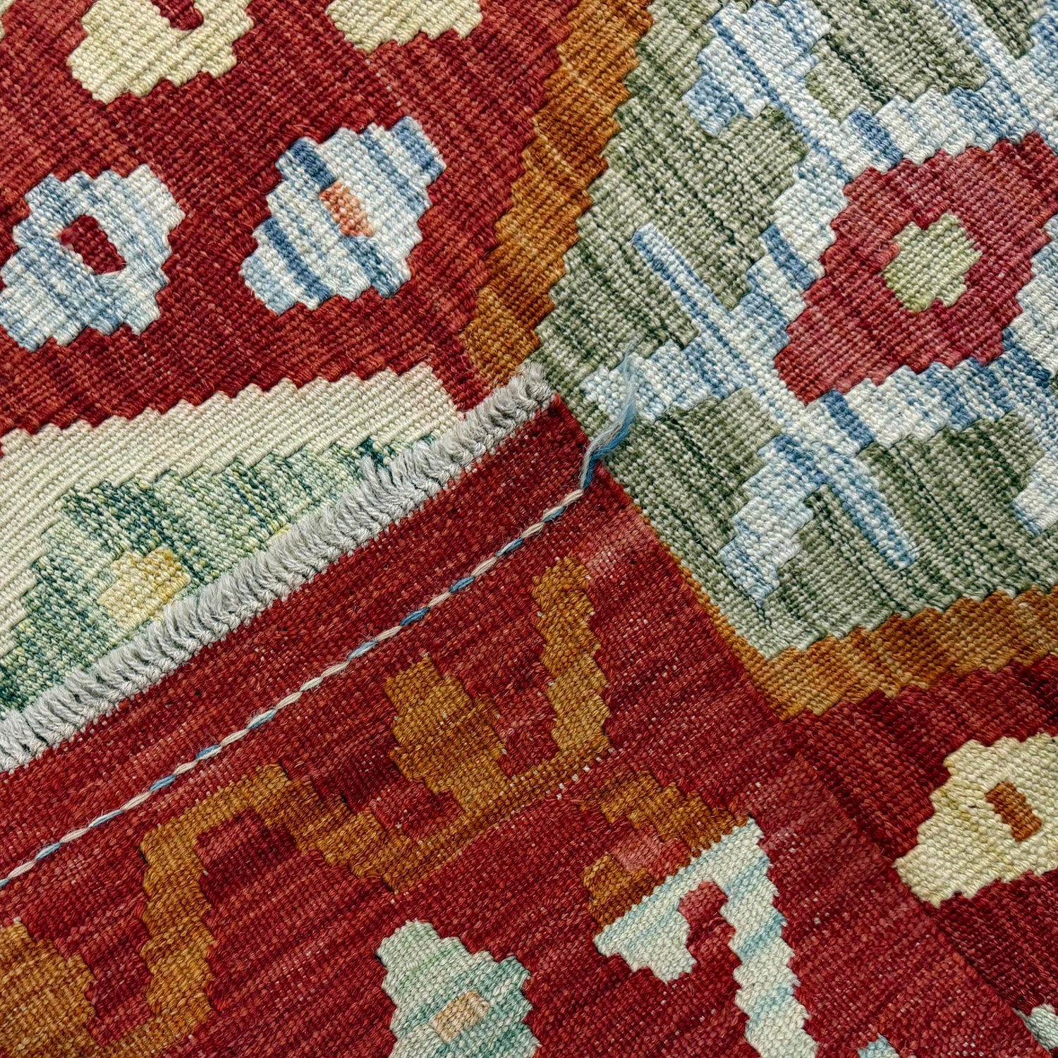 Handmade Vegetable Kilim 8' 2" x 11' 2" (ft) - No. R38786