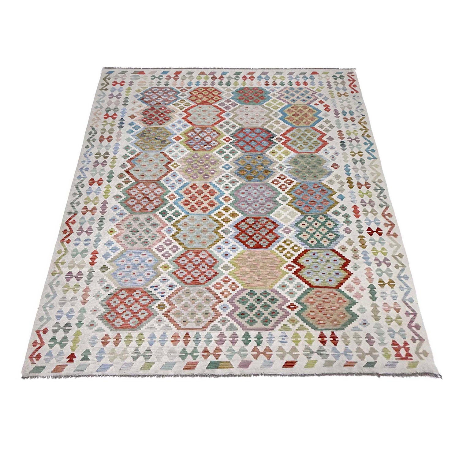 Handmade Vegetable Kilim 8' 7" x 11' 2" (ft) - No. R38788