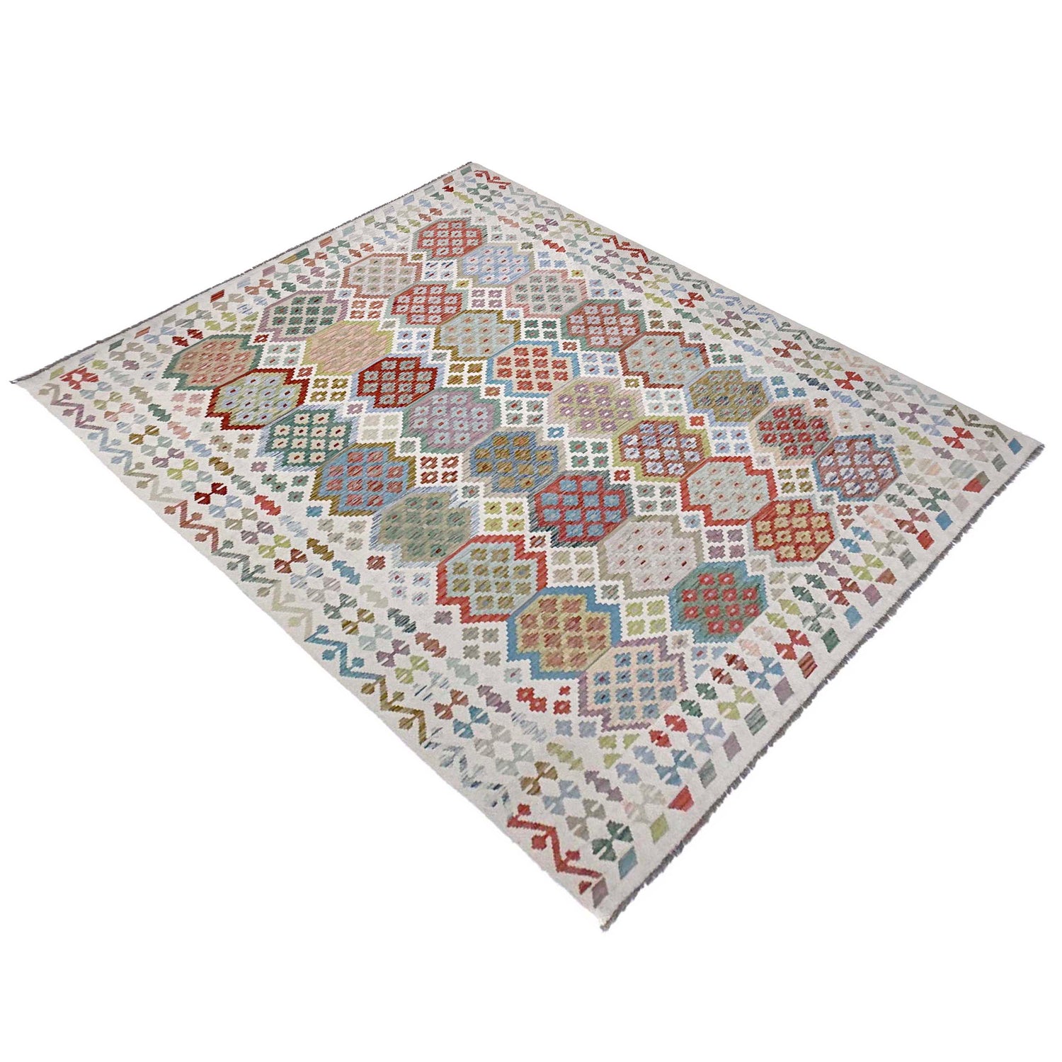 Handmade Vegetable Kilim 8' 7" x 11' 2" (ft) - No. R38788