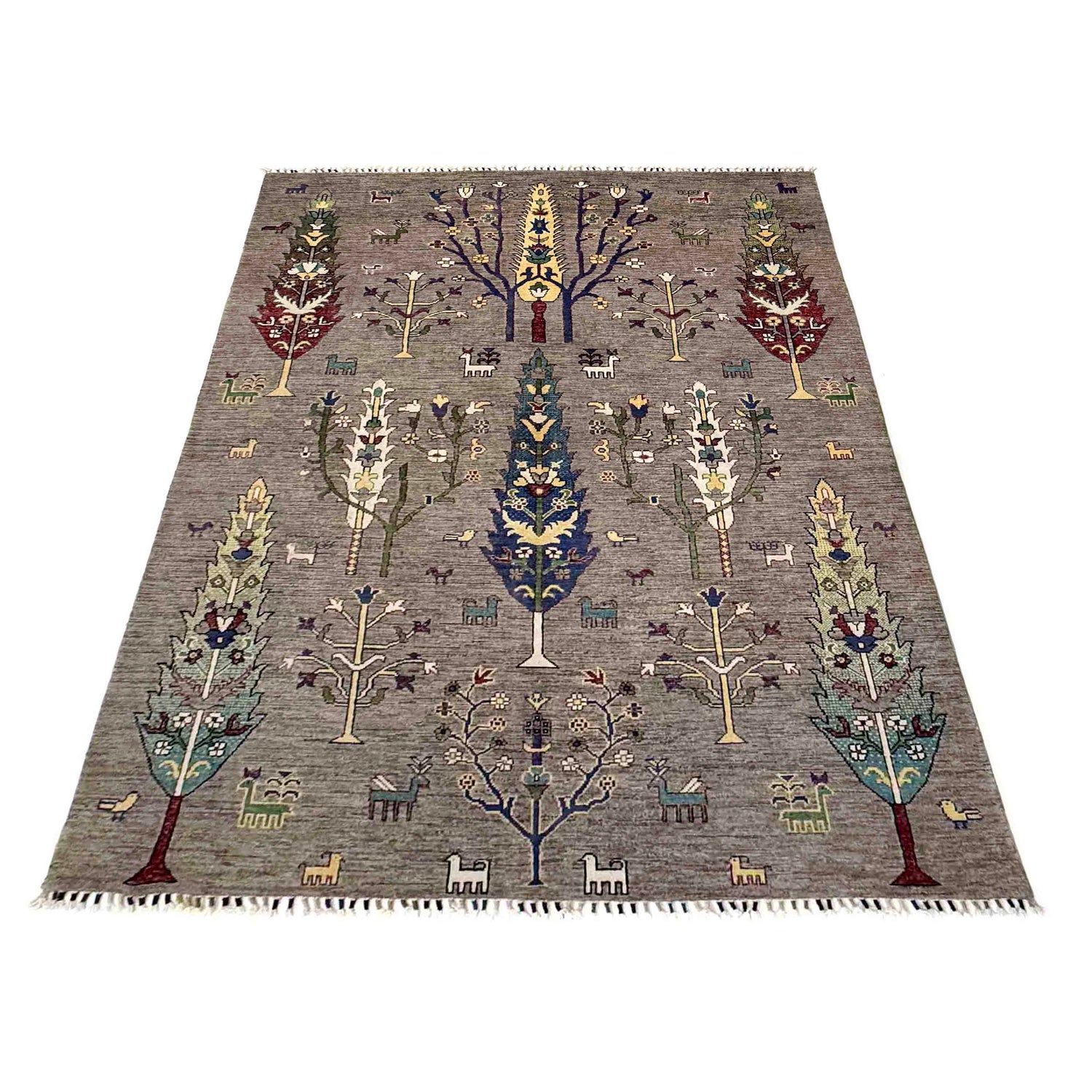 Hand Knotted Tree of Life Rug 5' 7" x 8' 0" (ft) - No. R38789