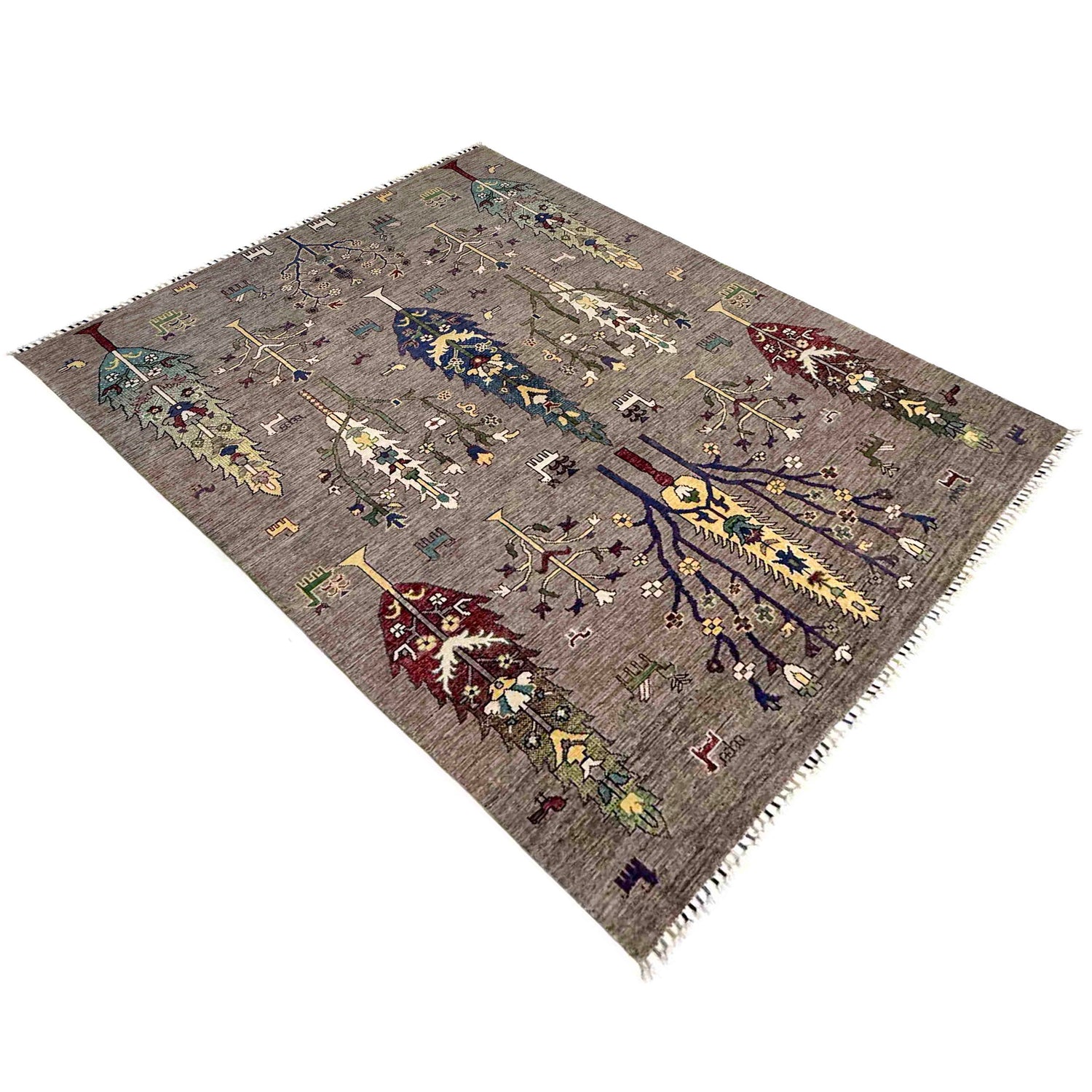 Hand Knotted Tree of Life Rug 5' 7" x 8' 0" (ft) - No. R38789