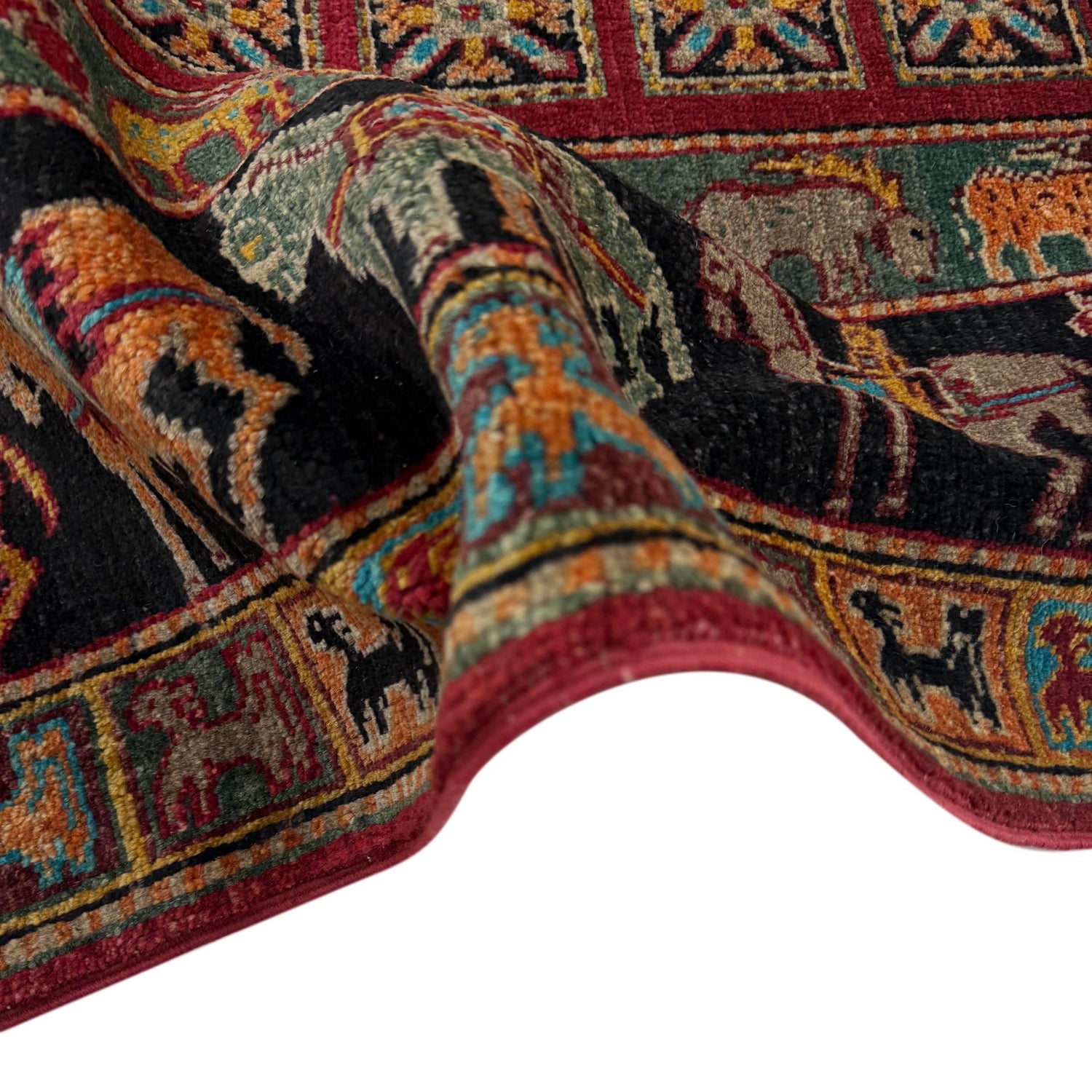 Persian Style Shikargah Carpet 3' 3" x 4' 10" (ft) - No. R38792