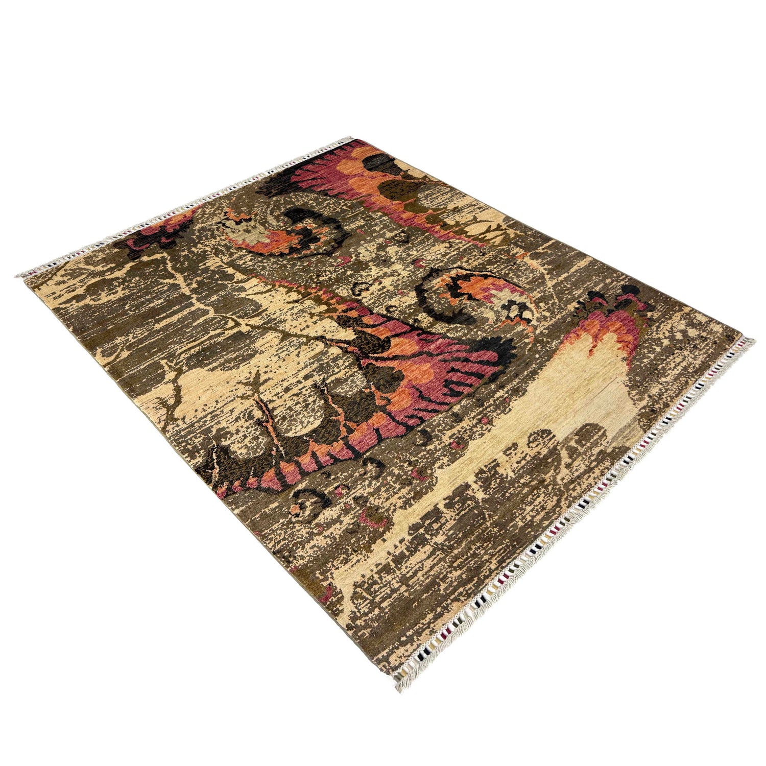 Hand-Knotted Gabbeh Rug 4' 9" x 6' 8" (ft) - No. R38795