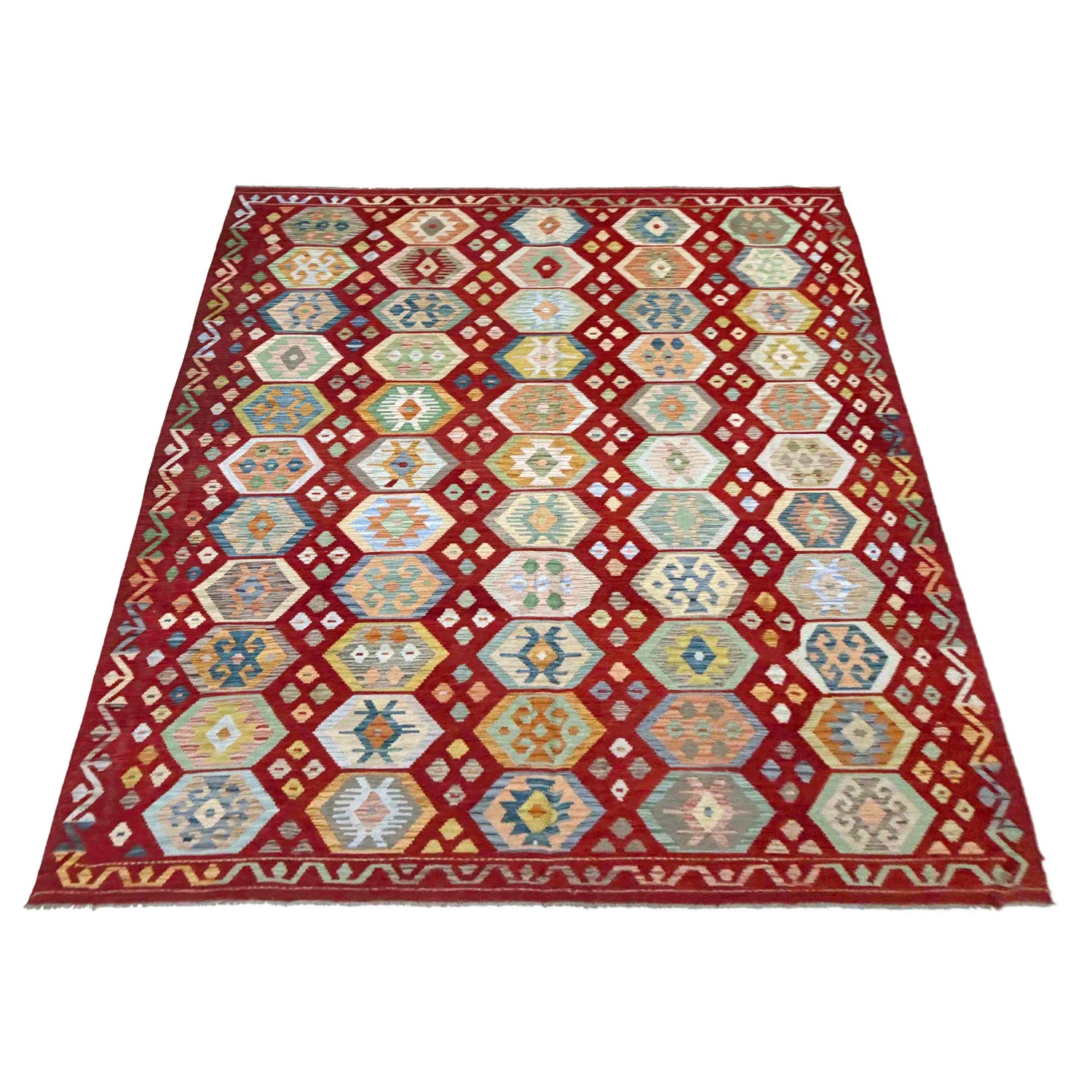 Handmade Vegetable Kelim 8' 2" x 11' 7" (ft) - No. R38796