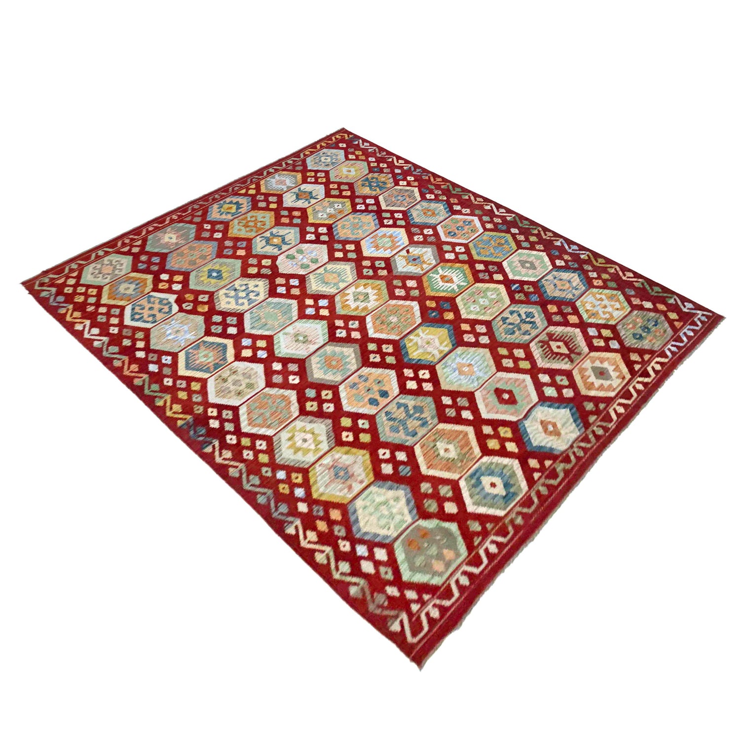 Handmade Vegetable Kelim 8' 2" x 11' 7" (ft) - No. R38796