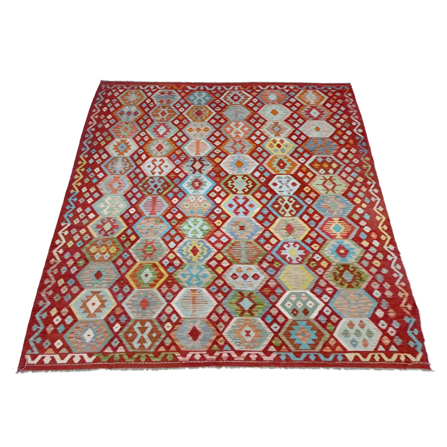 Handmade Vegetable Kilim 8' 2" x 11' 3" (ft) - No. R38797