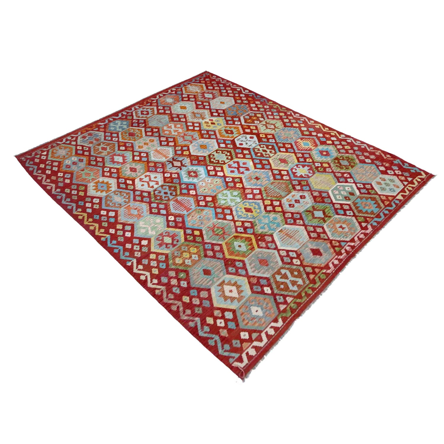 Handmade Vegetable Kilim 8' 2" x 11' 3" (ft) - No. R38797