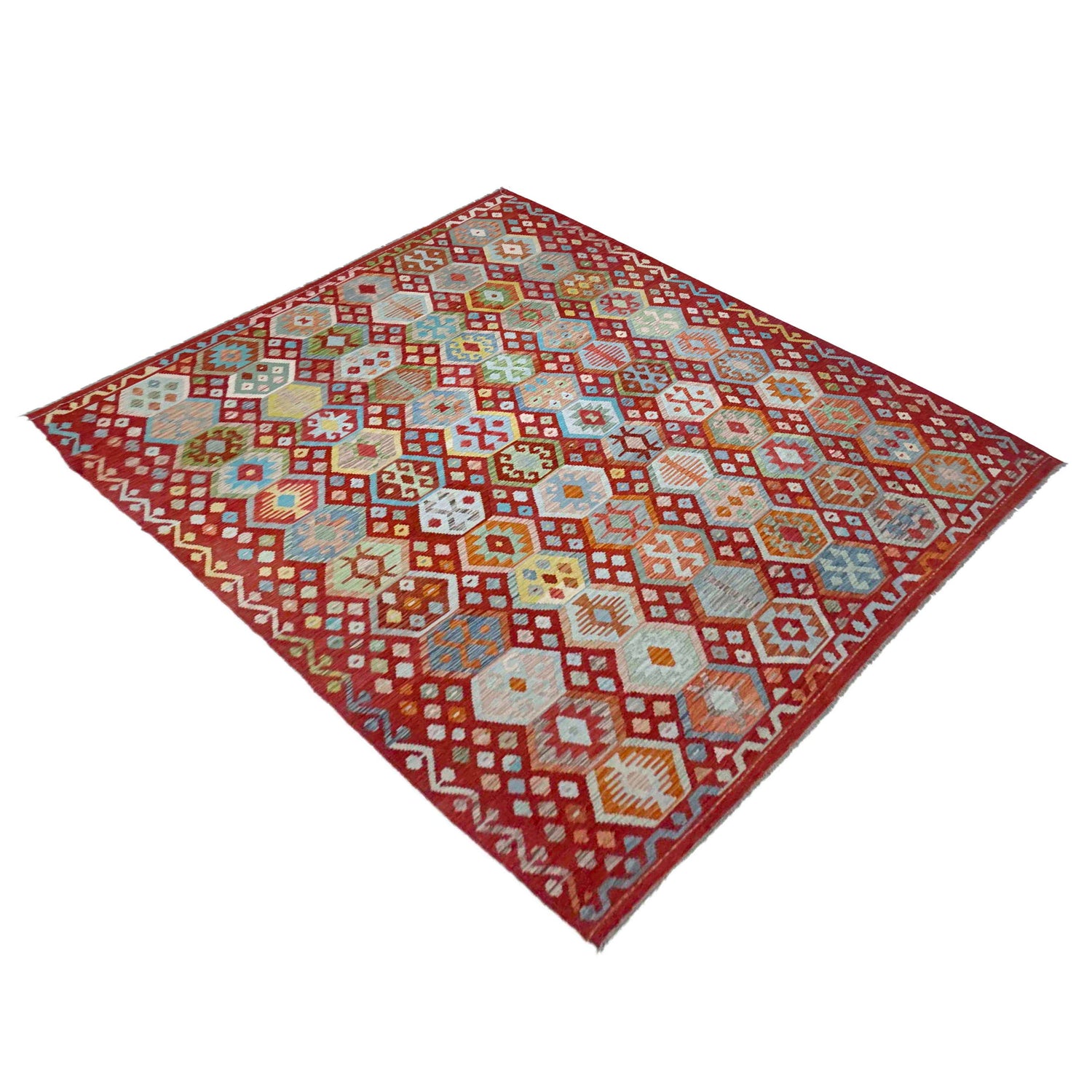Handmade Vegetable Kilim 8' 2" x 11' 3" (ft) - No. R38797