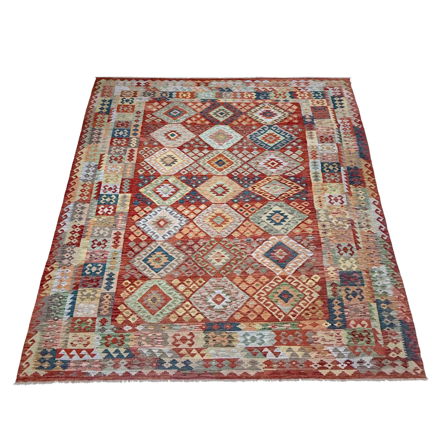 Handmade Vegetable Kilim 8' 2" x 11' 6" (ft) - No. R38800