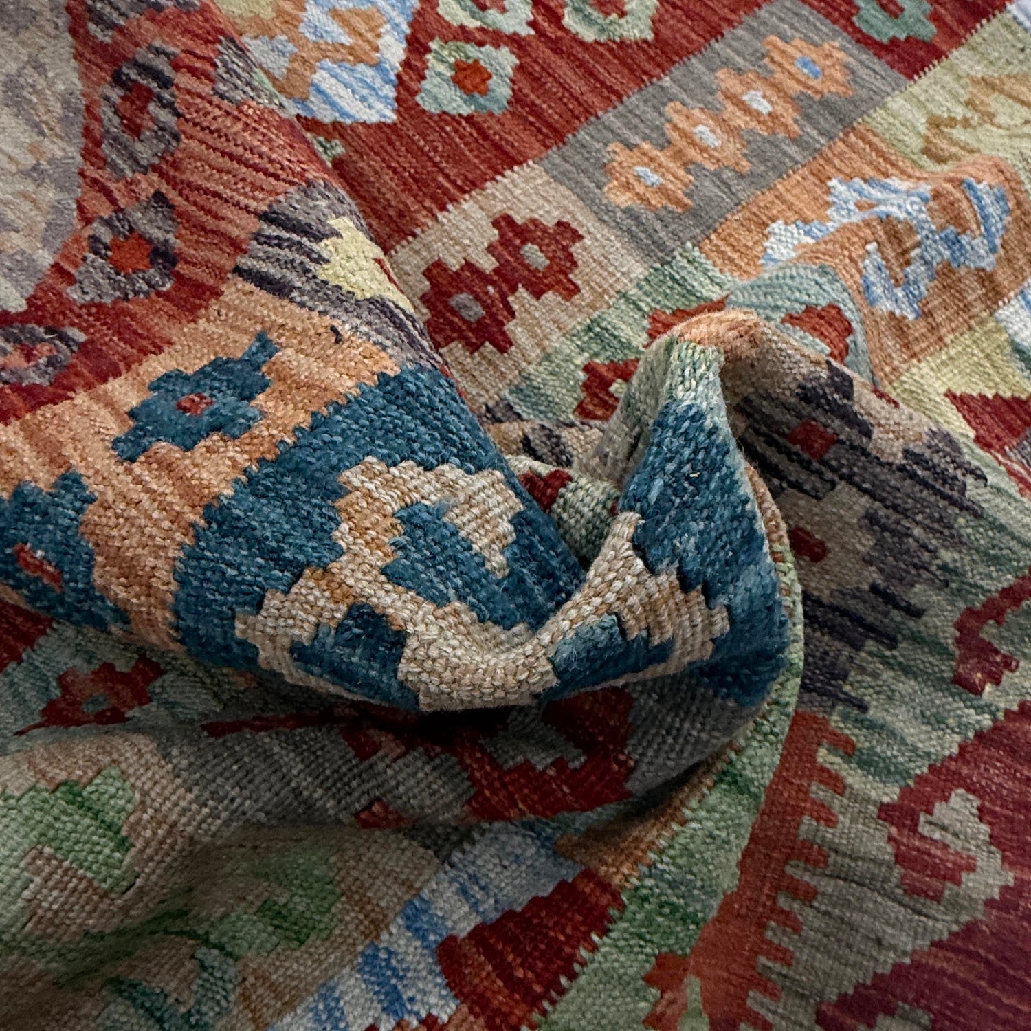 Handmade Vegetable Kilim 8' 2" x 11' 6" (ft) - No. R38800