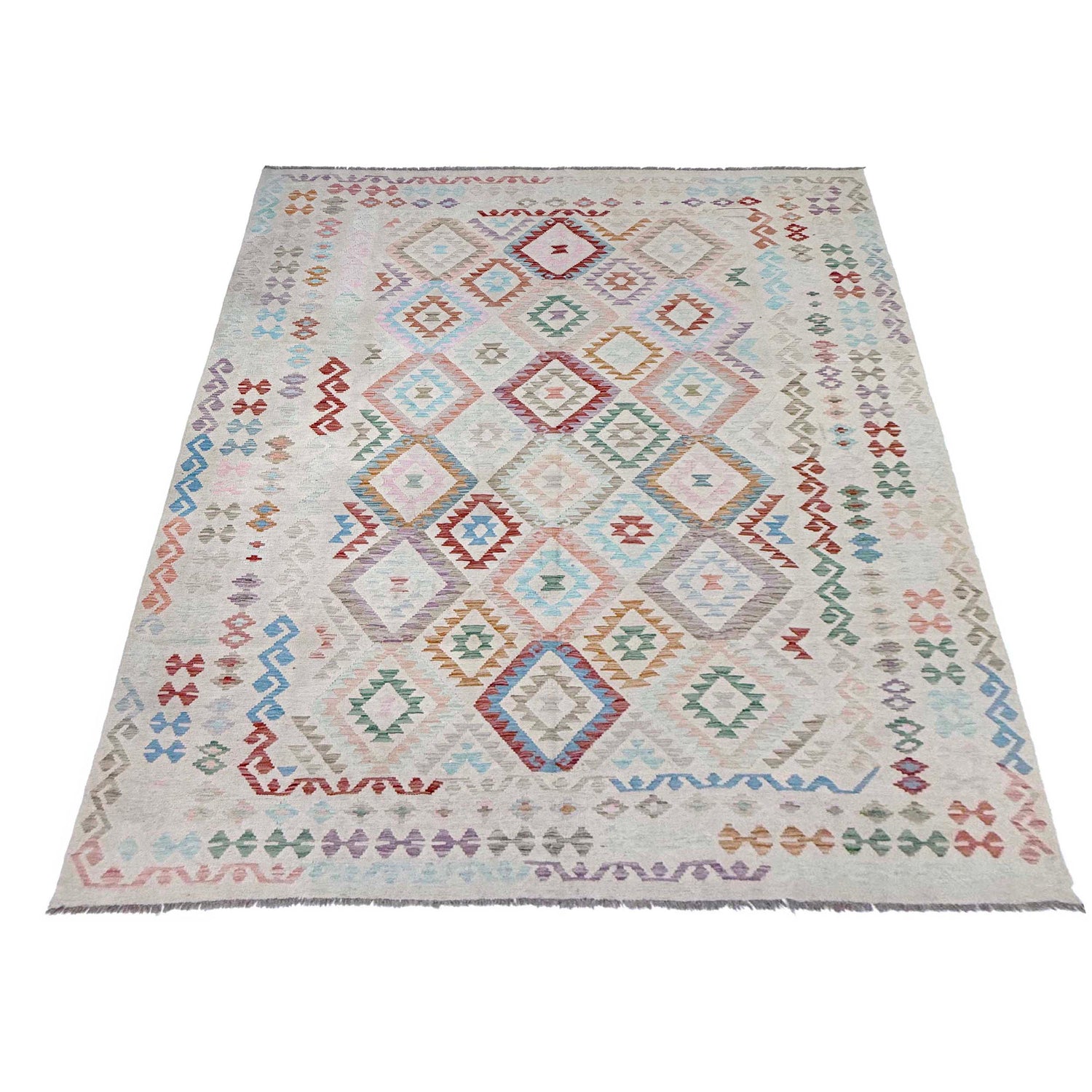 Handmade Vegetable Kilim 8' 2" x 11' 4" (ft) - No. R38801
