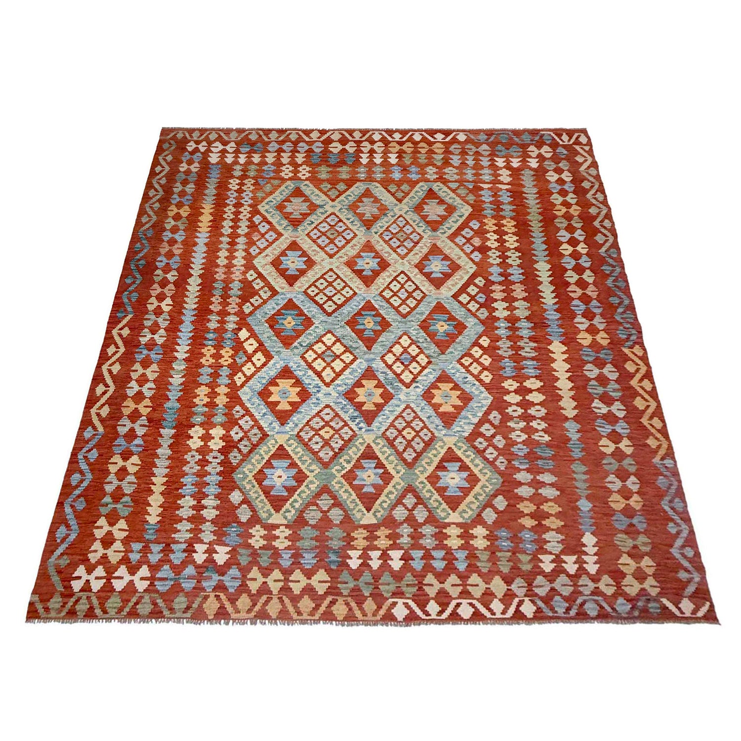 Handmade Vegetable Kelim 8' 0" x 9' 5" (ft) - No. R38804
