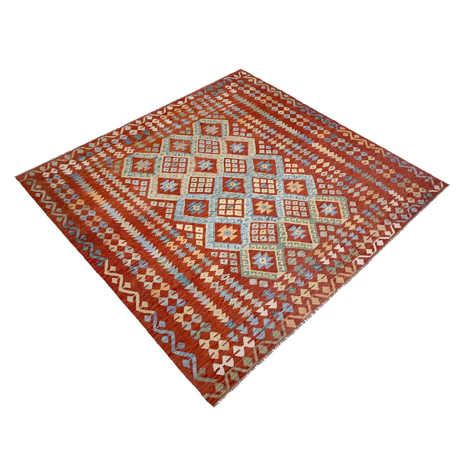Handmade Vegetable Kelim 8' 0" x 9' 5" (ft) - No. R38804