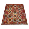 Handmade Vegetable Kilim 5' 1" x 6' 11" (ft) - No. R38806