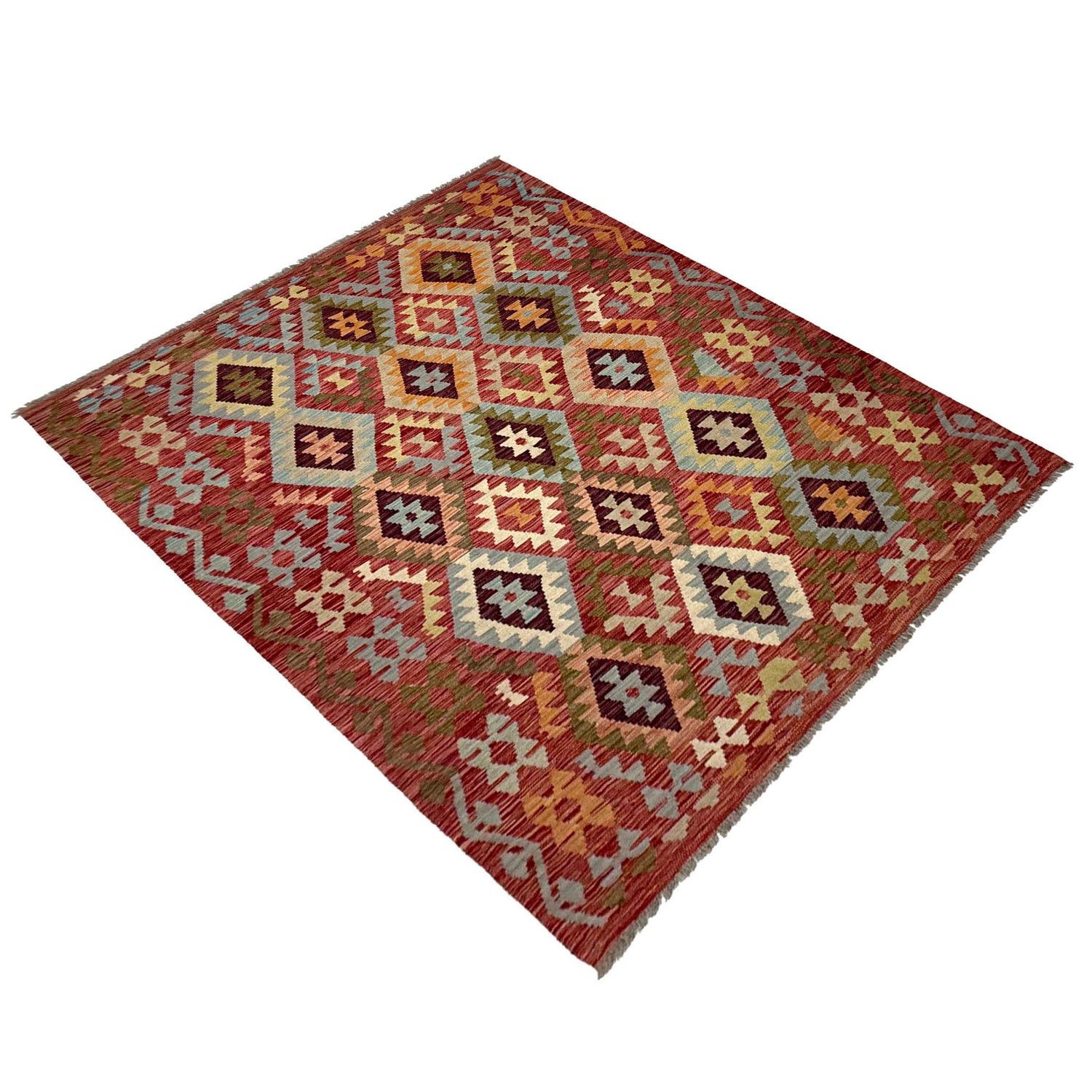 Handmade Vegetable Kilim 5' 1" x 6' 11" (ft) - No. R38806