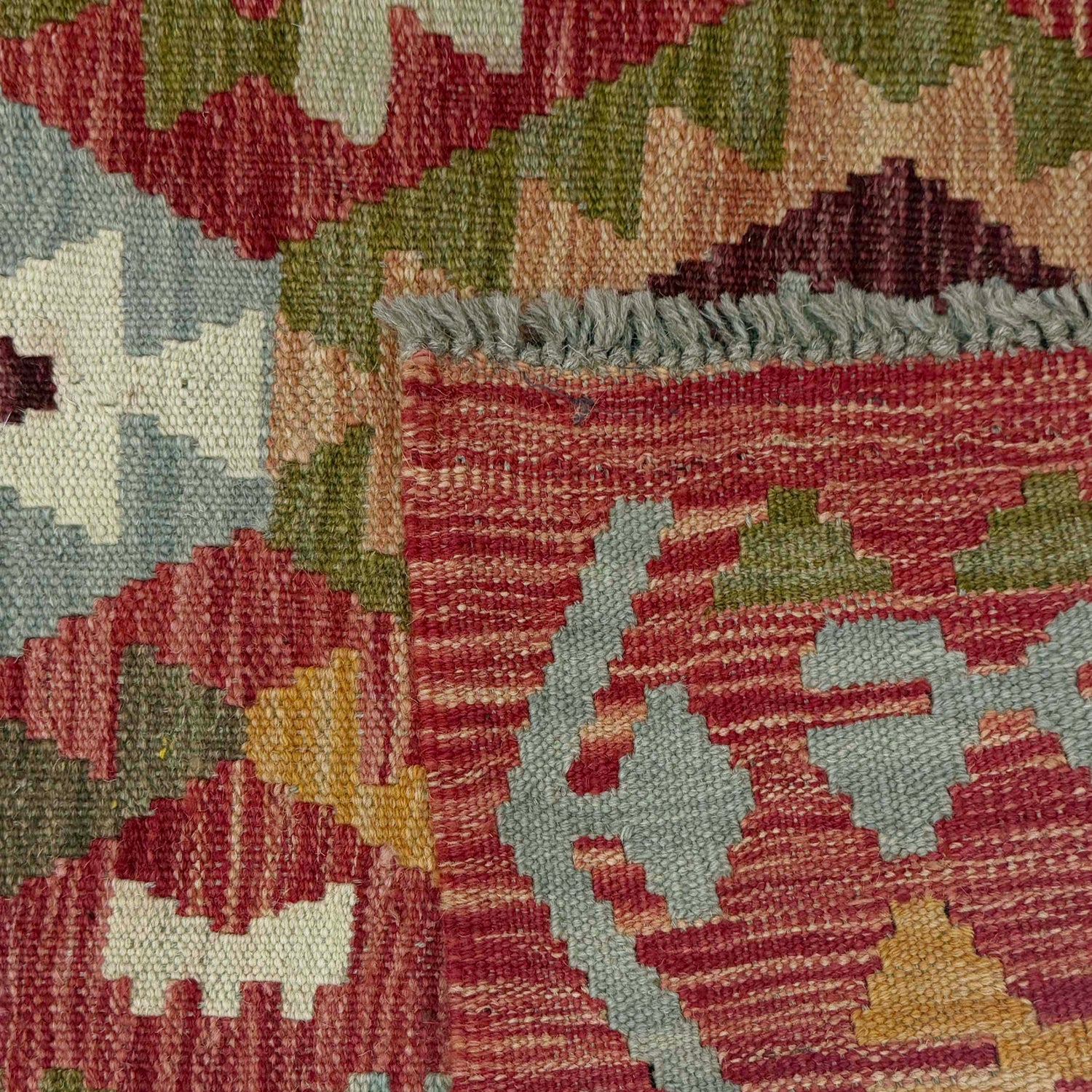 Handmade Vegetable Kilim 5' 1" x 6' 11" (ft) - No. R38806
