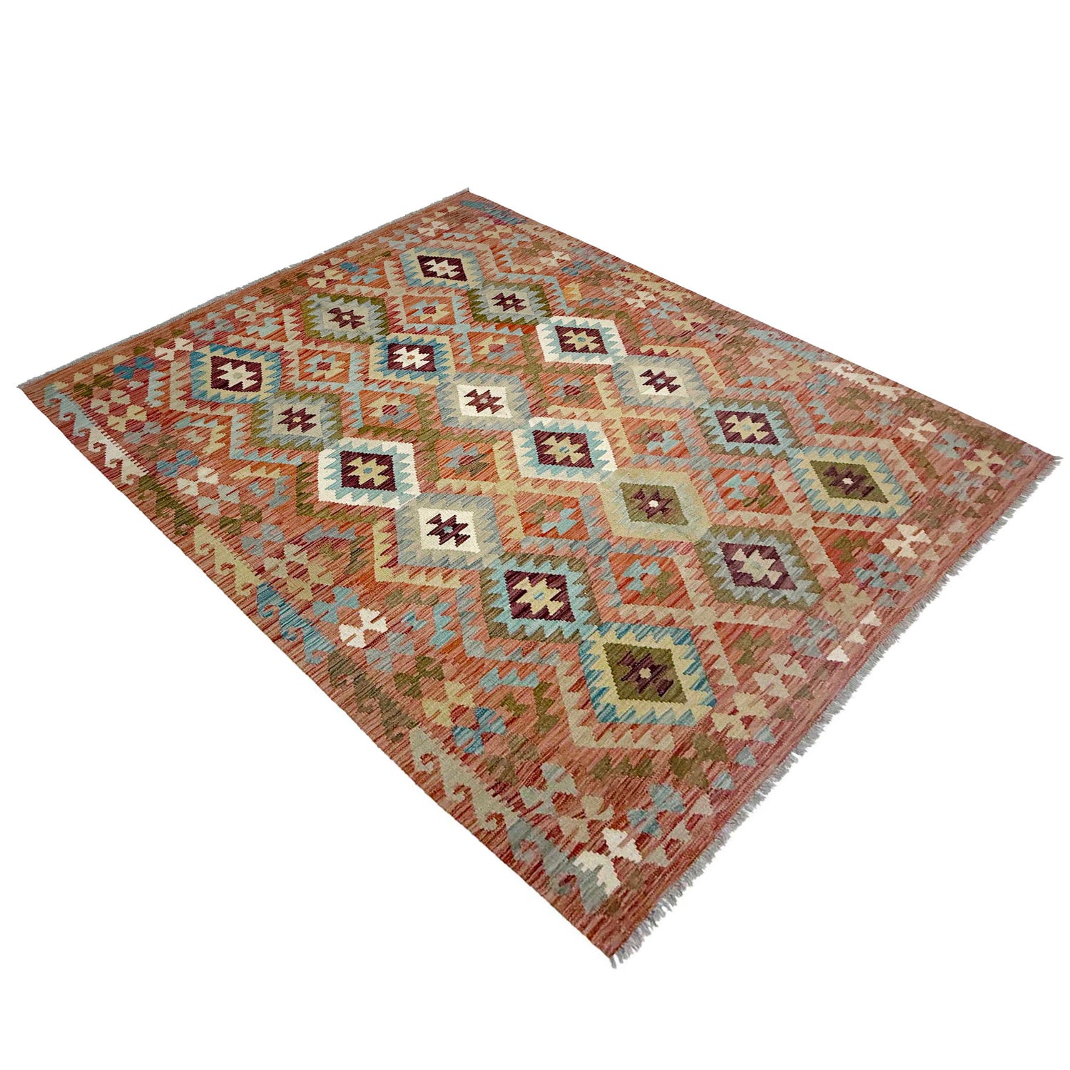 Handmade Vegetable Kelim 5' 9" x 7' 11" (ft) - No. R38807