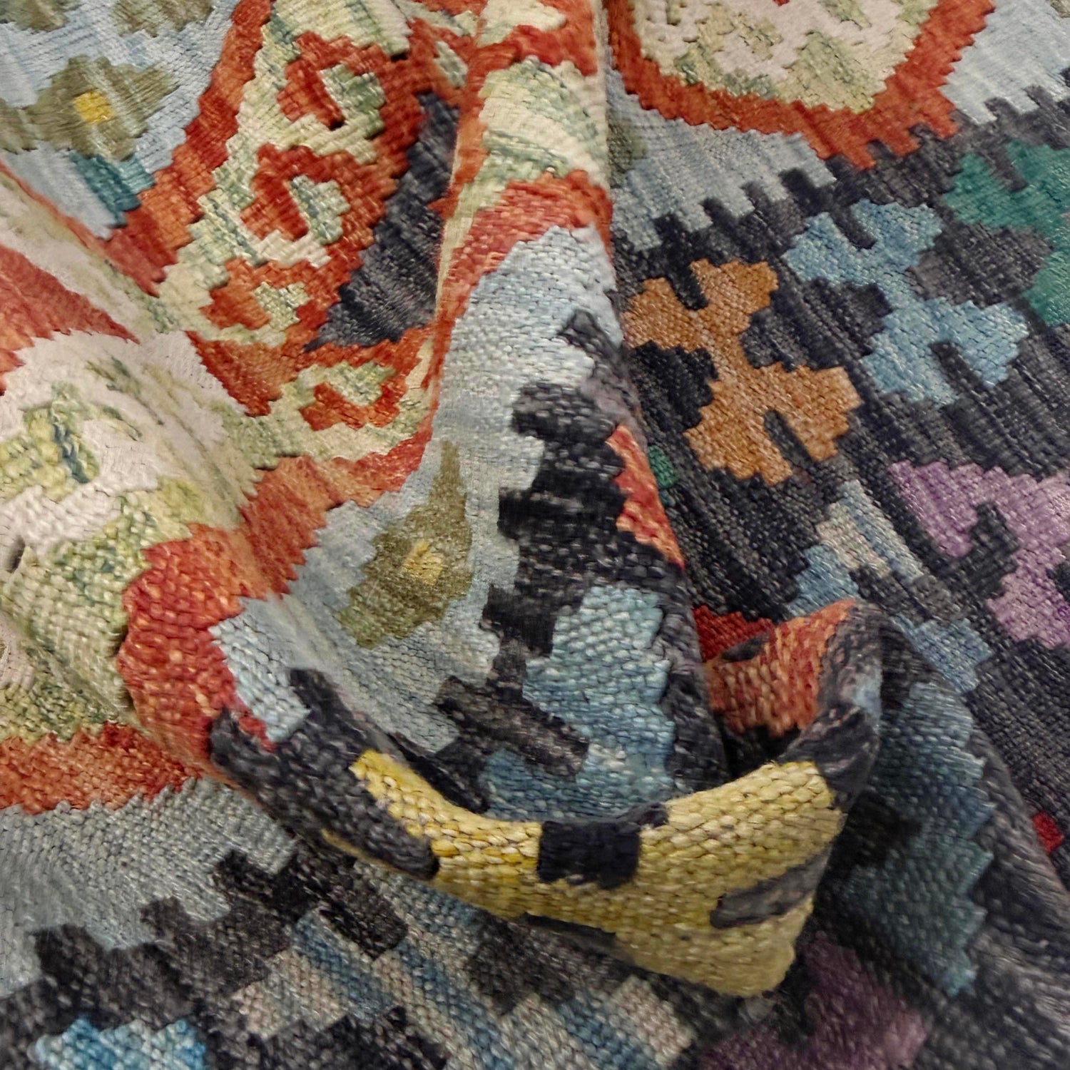 Handmade Vegetable Kilim 5' 7" x 8' 0" (ft) - No. R38809