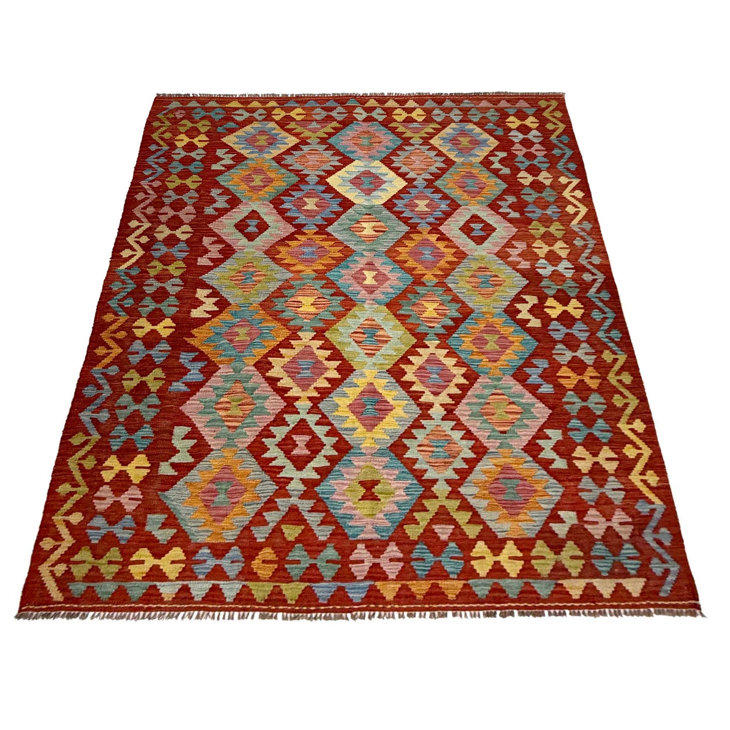 Handmade Vegetable Kelim 4' 9" x 6' 5" (ft) - No. R38810