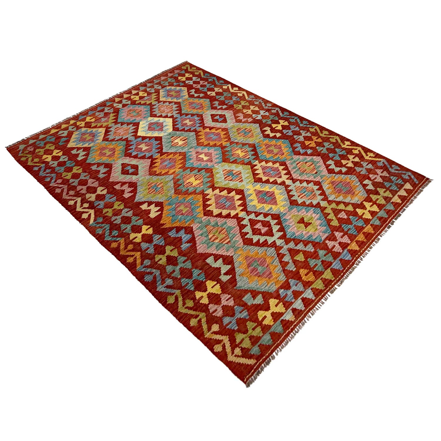 Handmade Vegetable Kelim 4' 9" x 6' 5" (ft) - No. R38810