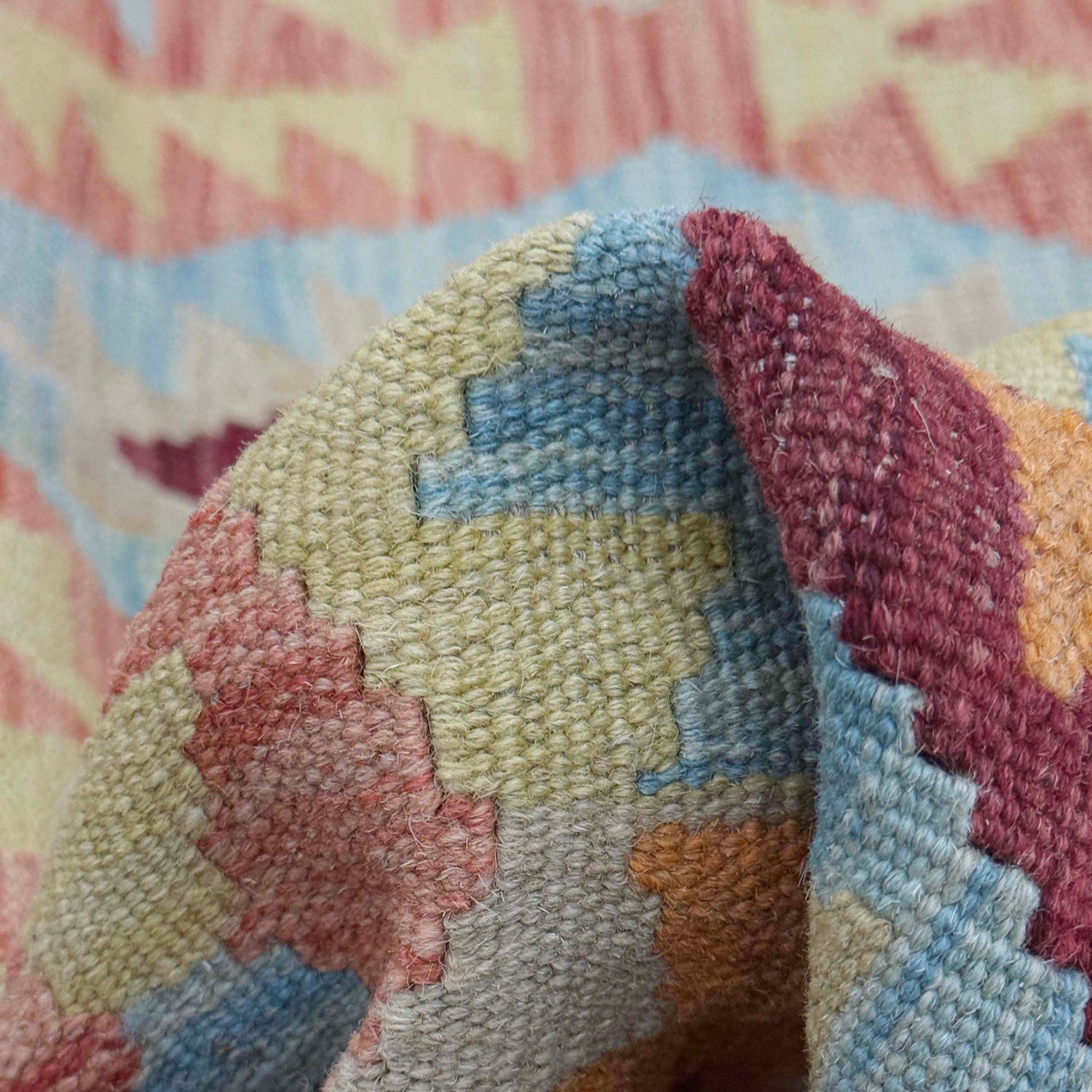 Handmade Vegetable Kilim 4' 7" x 6' 6" (ft) - No. R38811