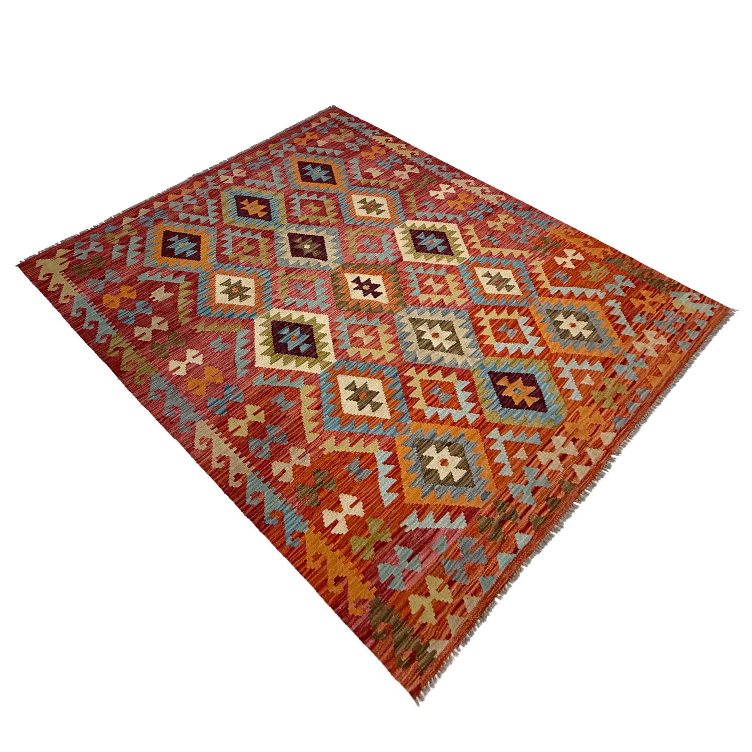 Handmade Vegetable Kelim 5' 3" x 6' 8" (ft) - No. R38814