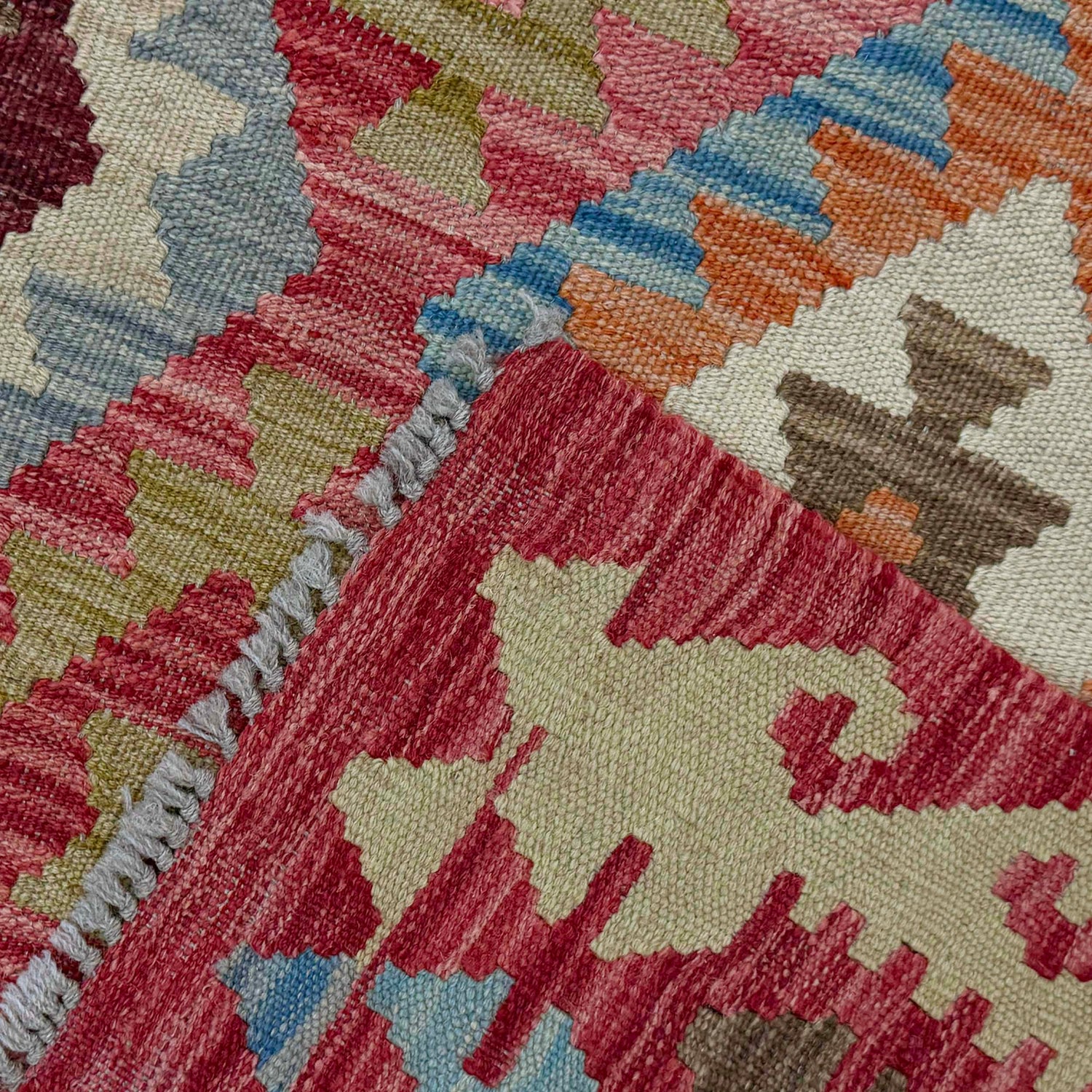Handmade Vegetable Kelim 5' 3" x 6' 8" (ft) - No. R38814