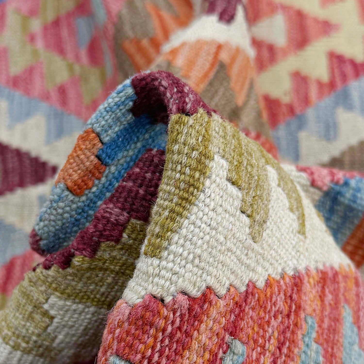 Handmade Vegetable Kelim 5' 3" x 6' 8" (ft) - No. R38814