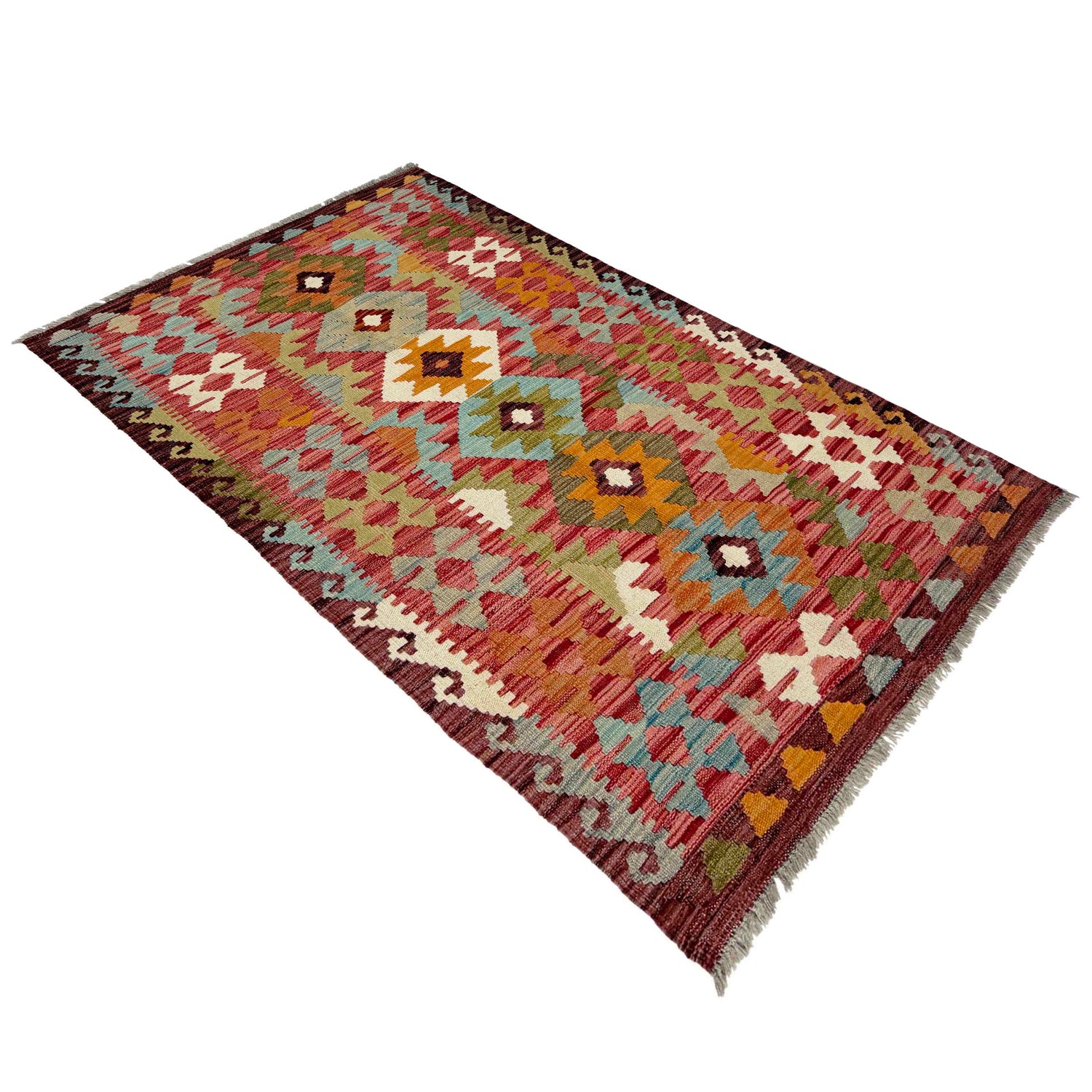 Handmade Vegetable Kilim 2' 9" x 5' 4" (ft) - No. R38816