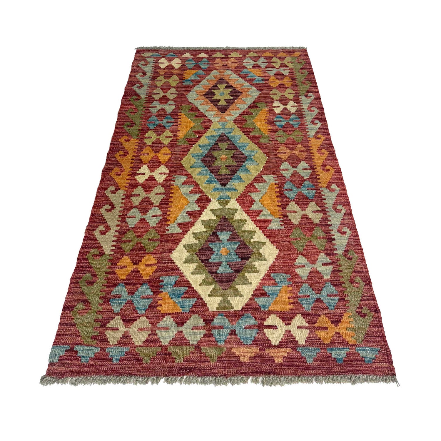 Handmade Vegetable Kilim 2' 10" x 4" 11" (ft) - No. R38819
