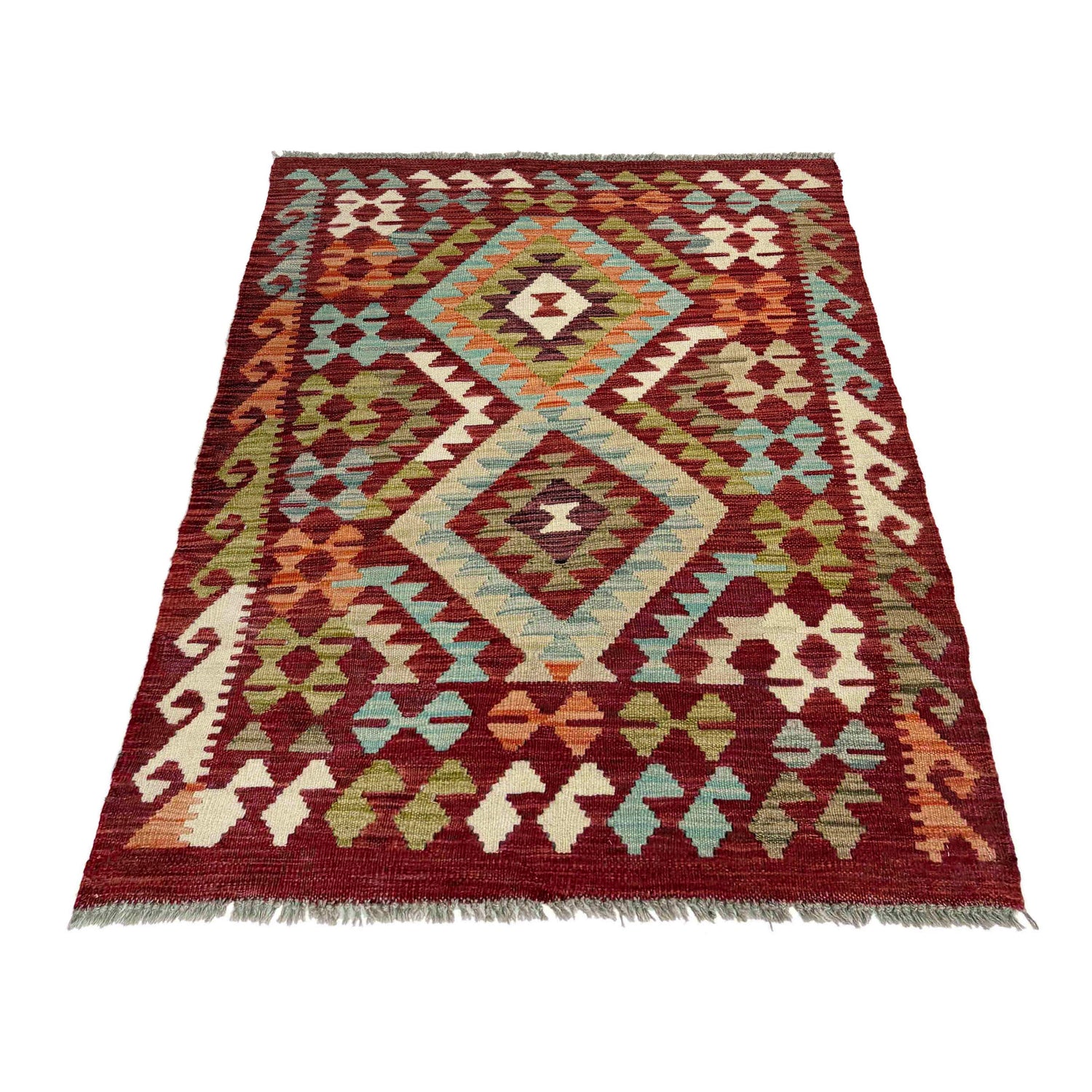Handmade Vegetable Kilim 2' 9" x 4' 2" (ft) - No. R38821