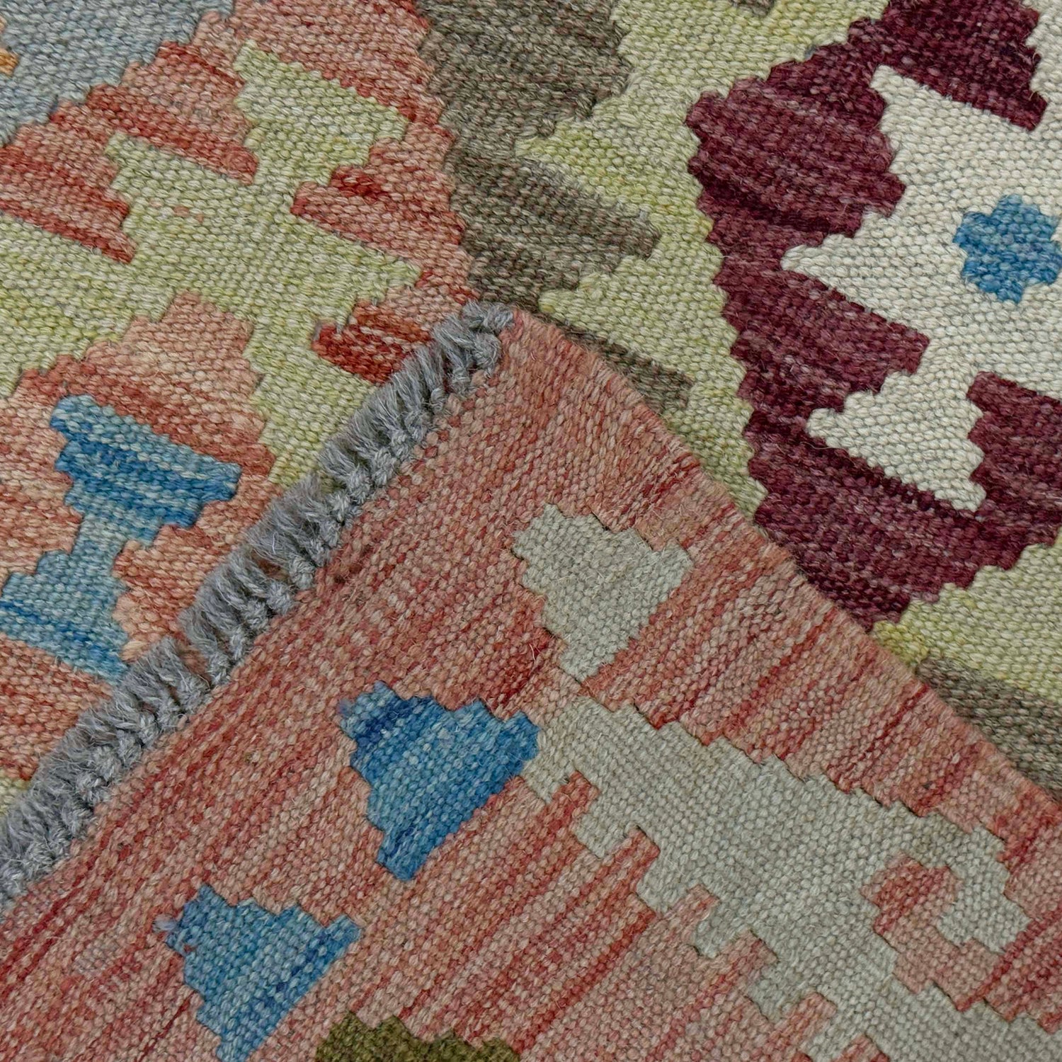Handmade Vegetable Kelim 4' 5" x 6" 7" (ft) - No. R38823