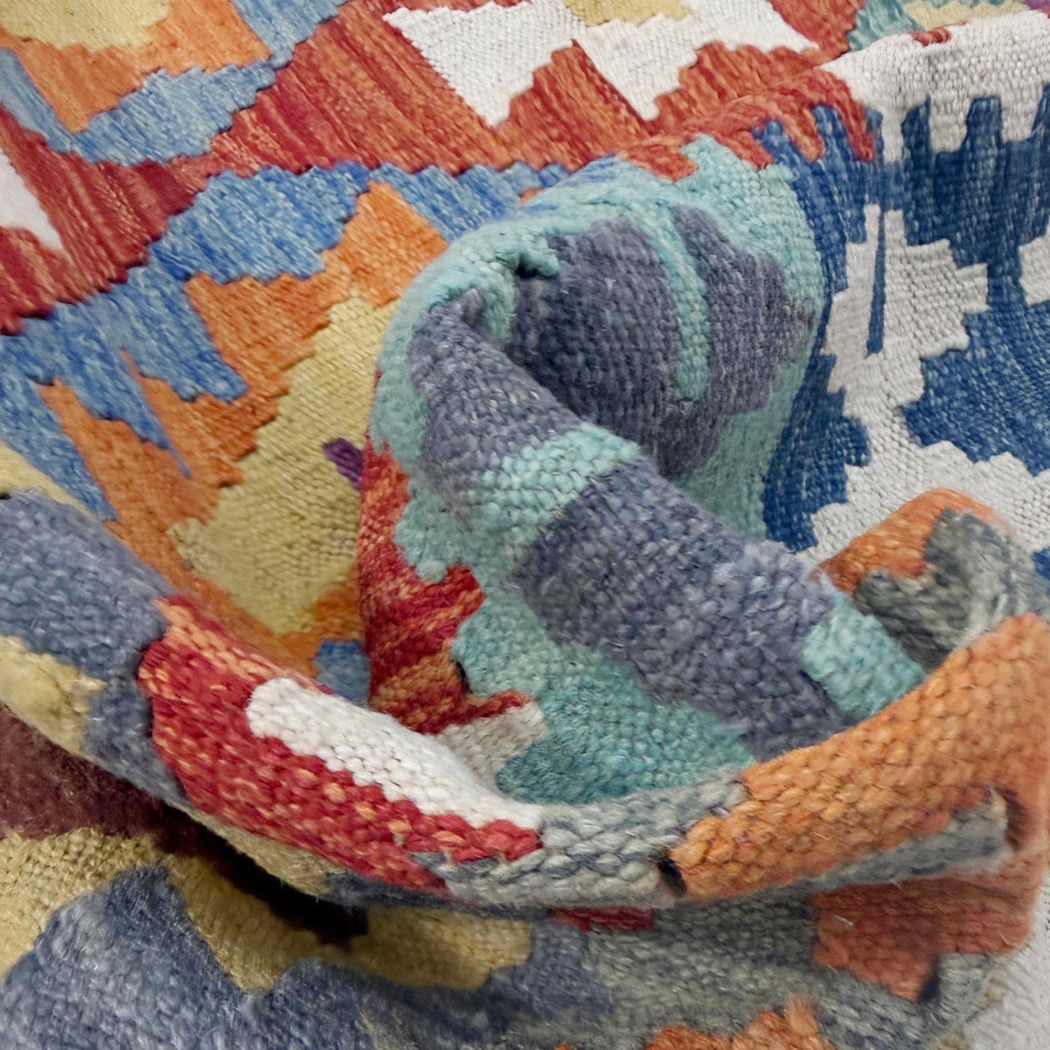 Handmade Vegetable Kilim 5' 0" x 6' 4" (ft) - No. R38941