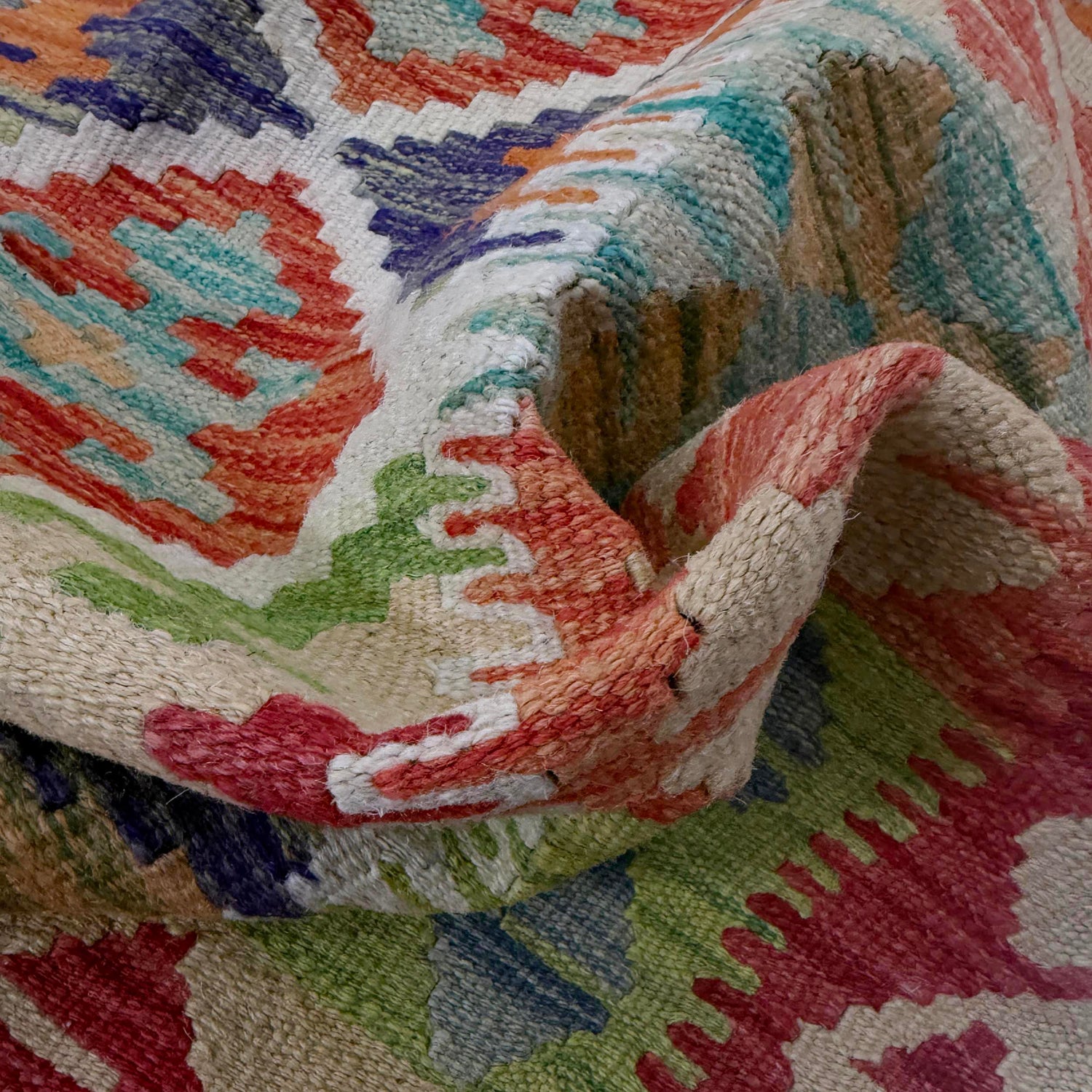 Handmade Vegetable Kelim 4' 9" x 6' 8" (ft) - No. R38944