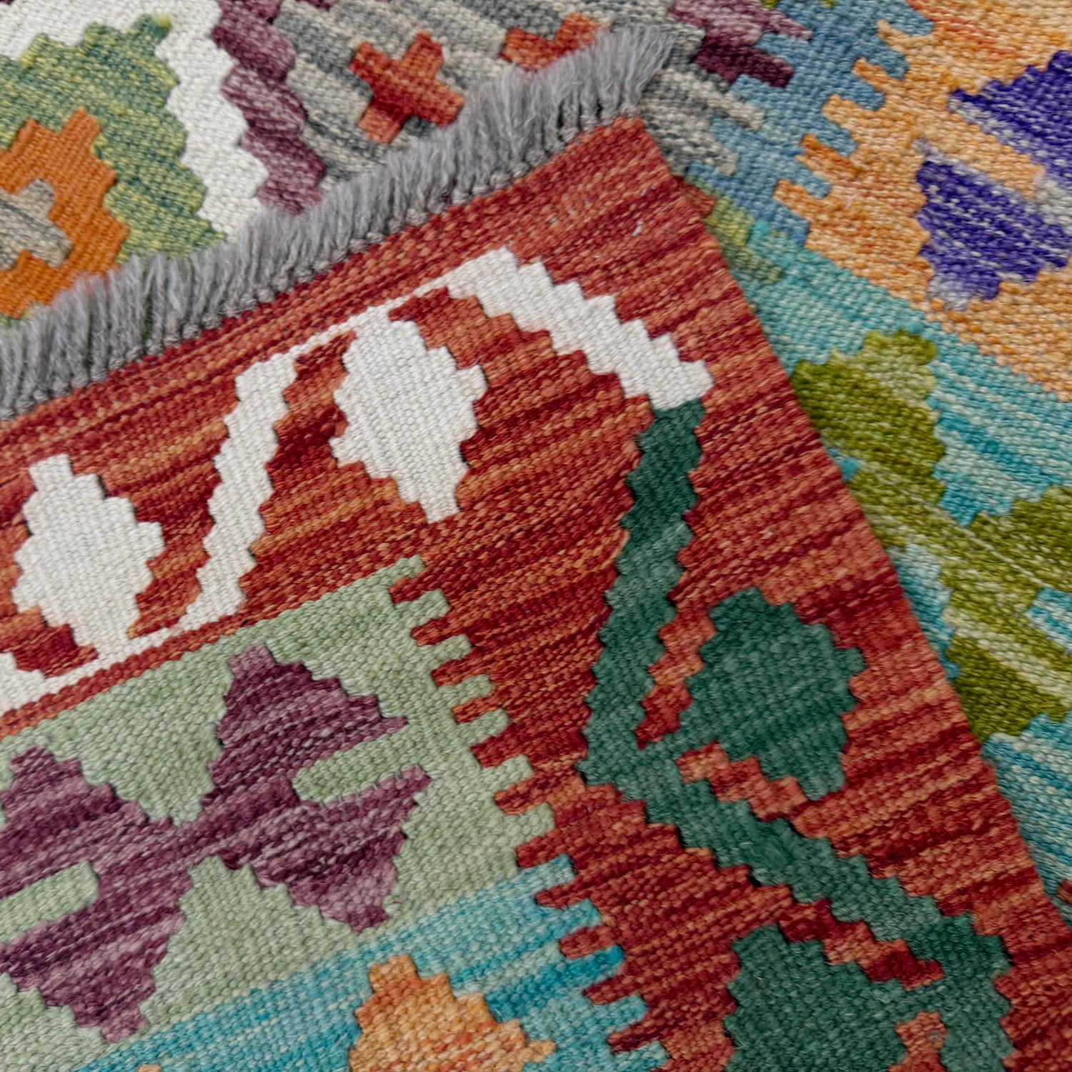 Handmade Vegetable Kilim 5' 1" x 6' 4" (ft) - No. R38947