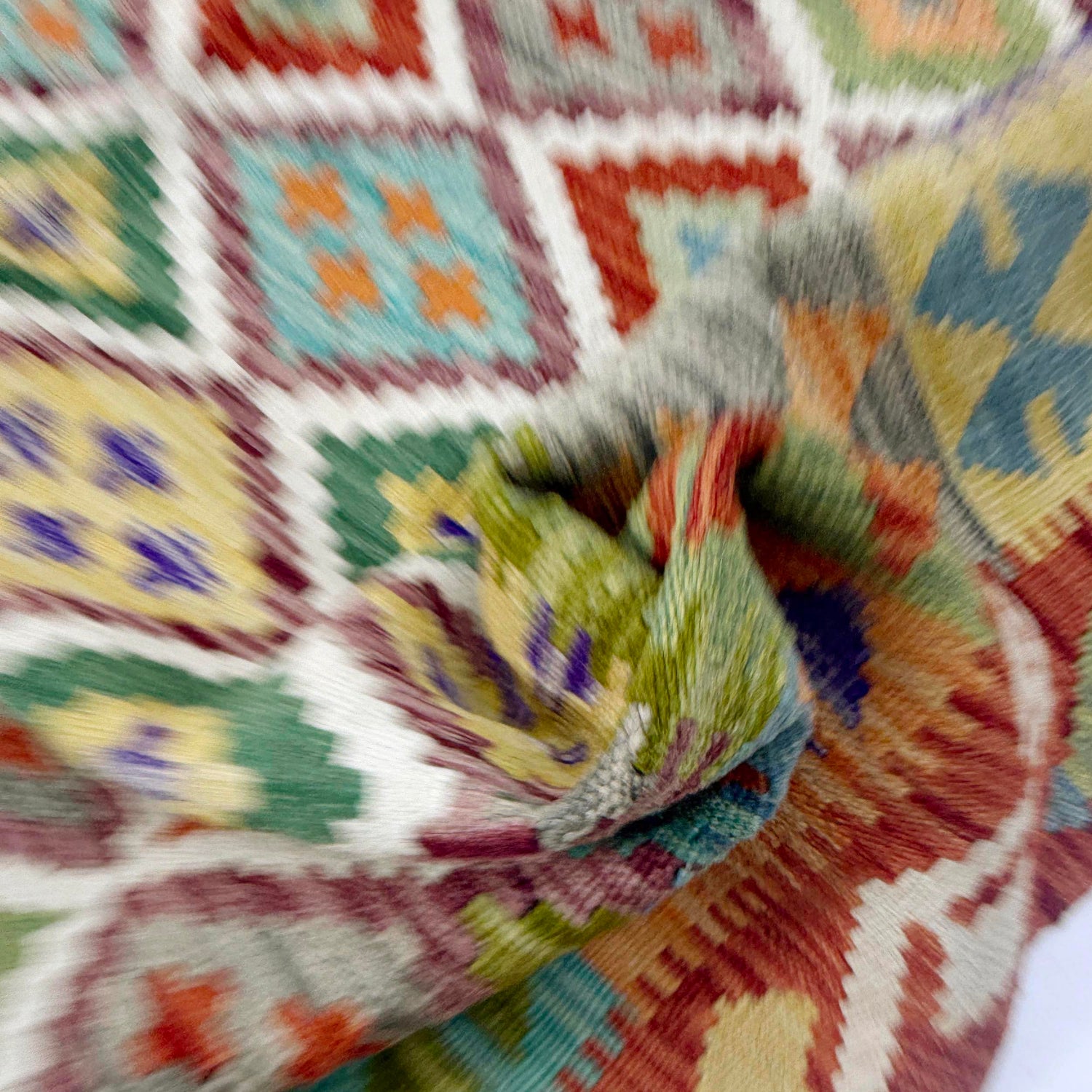 Handmade Vegetable Kilim 5' 1" x 6' 4" (ft) - No. R38947