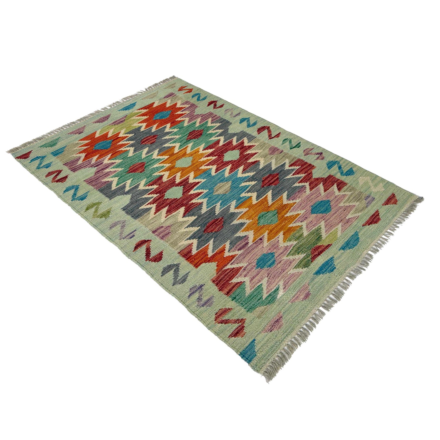 Handmade Vegetable Kelim 2' 6" x 4' 1" (ft) - No. R38948