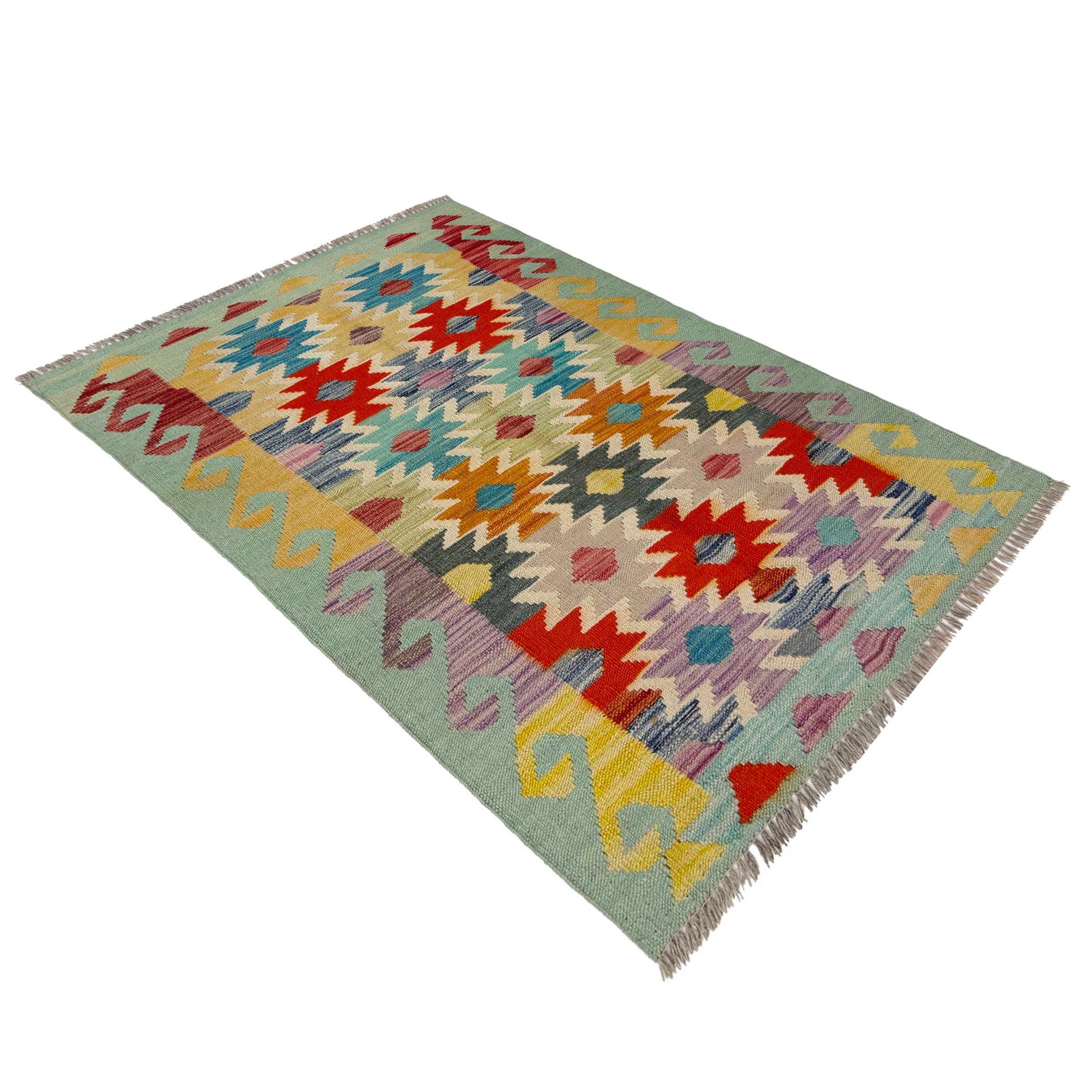 Handmade Vegetable Kilim 2' 7" x 4' 0" (ft) - No. R38950